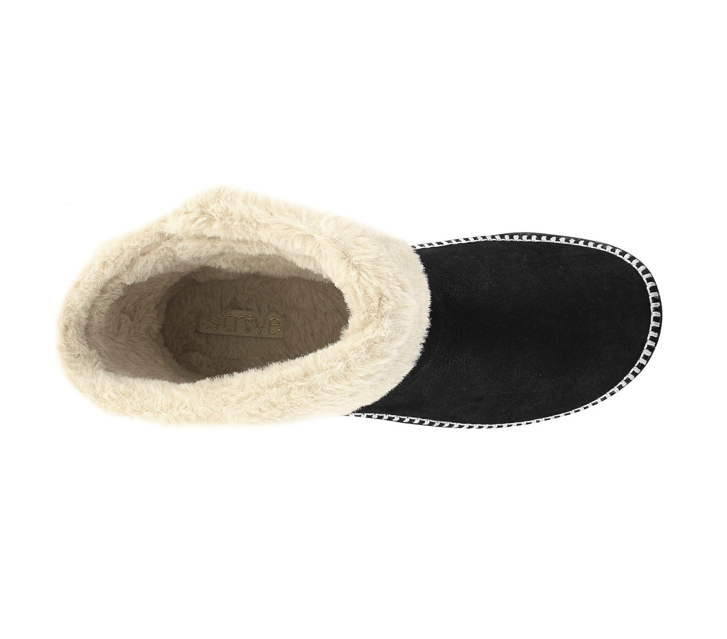 Strive Women's Slipper Boot - Aspen - Supportive - Cozy - Black - Overhead
