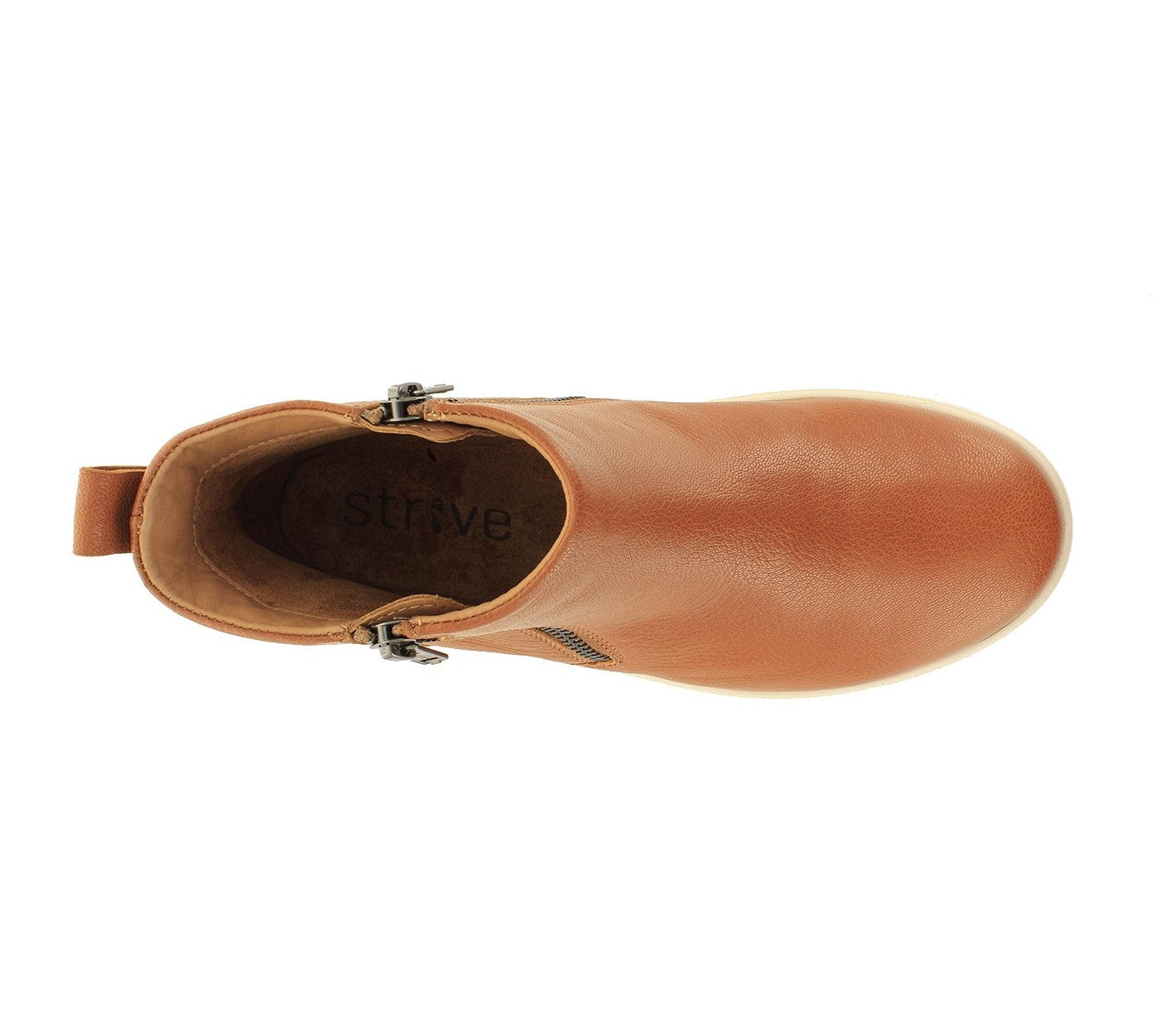 Strive Bamford II Women's Water Resistant Boot with Side Zipper - Rust - Overhead