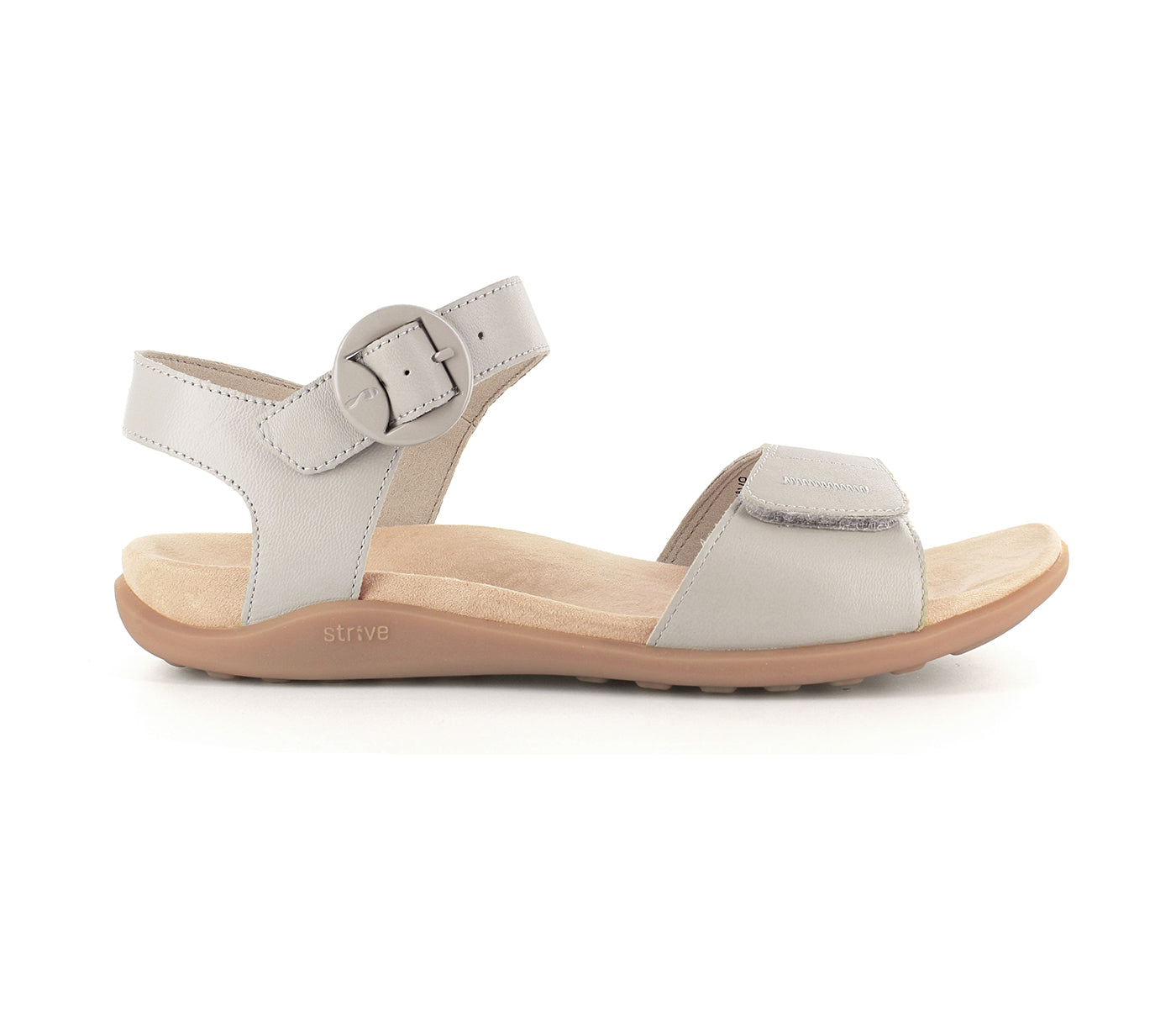 Strive Bay Women's Supportive Comfort Sandal - Beige - Side