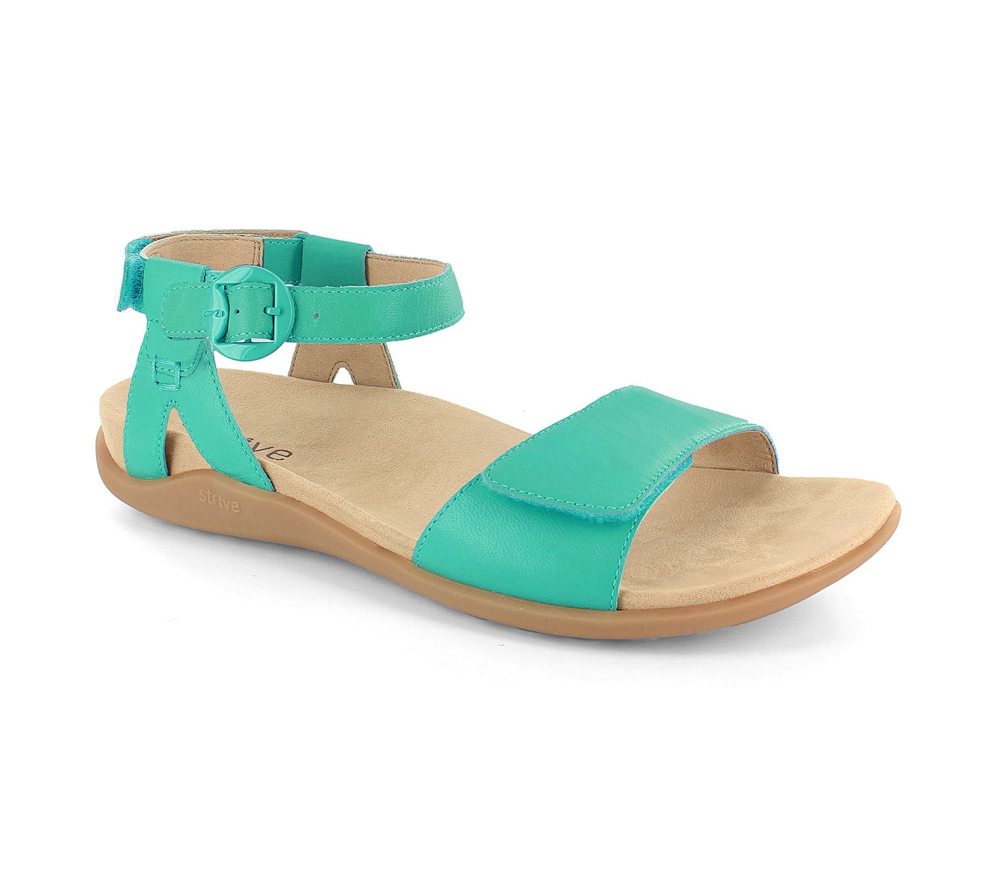 Strive Breeze Women\'s Comfort Adjustable Sandal - Fresh Green - Angle