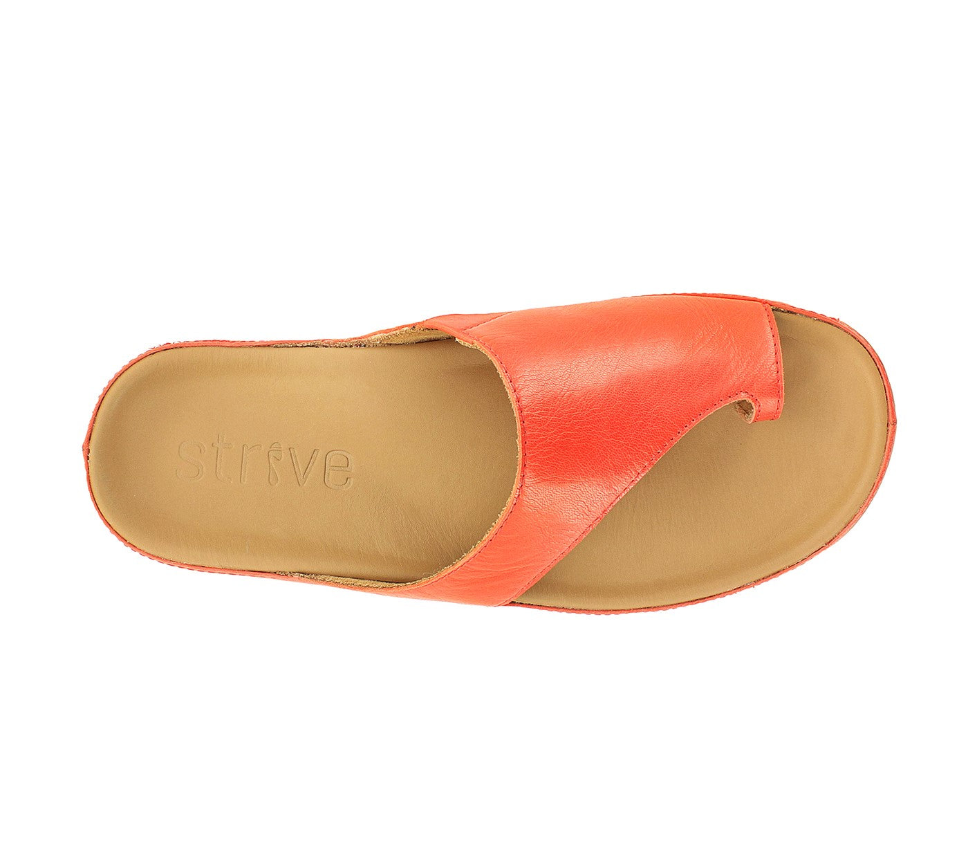 Strive Capri II - Women\'s Comfort Sandal with Arch Support - Orange - Overhead