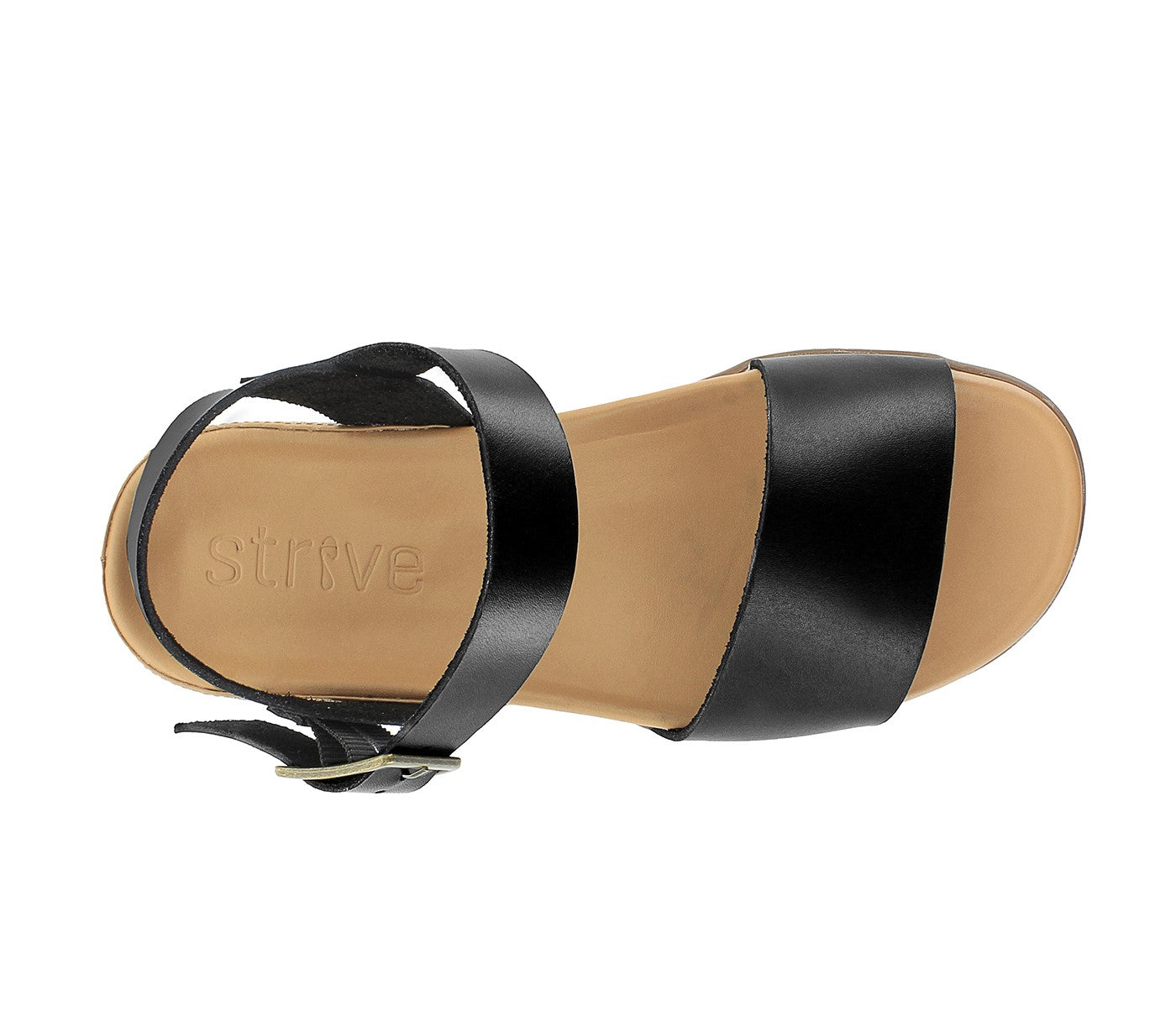 Strive Cara - Women\'s Slip on Sandal - Black - Overhead