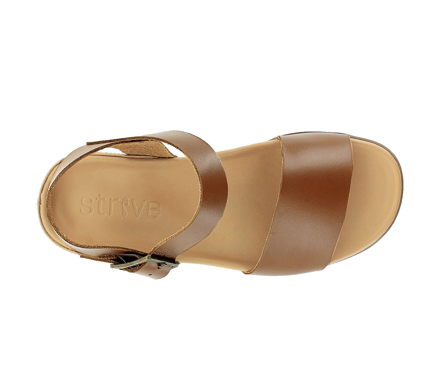 Strive Cara - Women\'s Slip on Sandal - Tan - Overhead