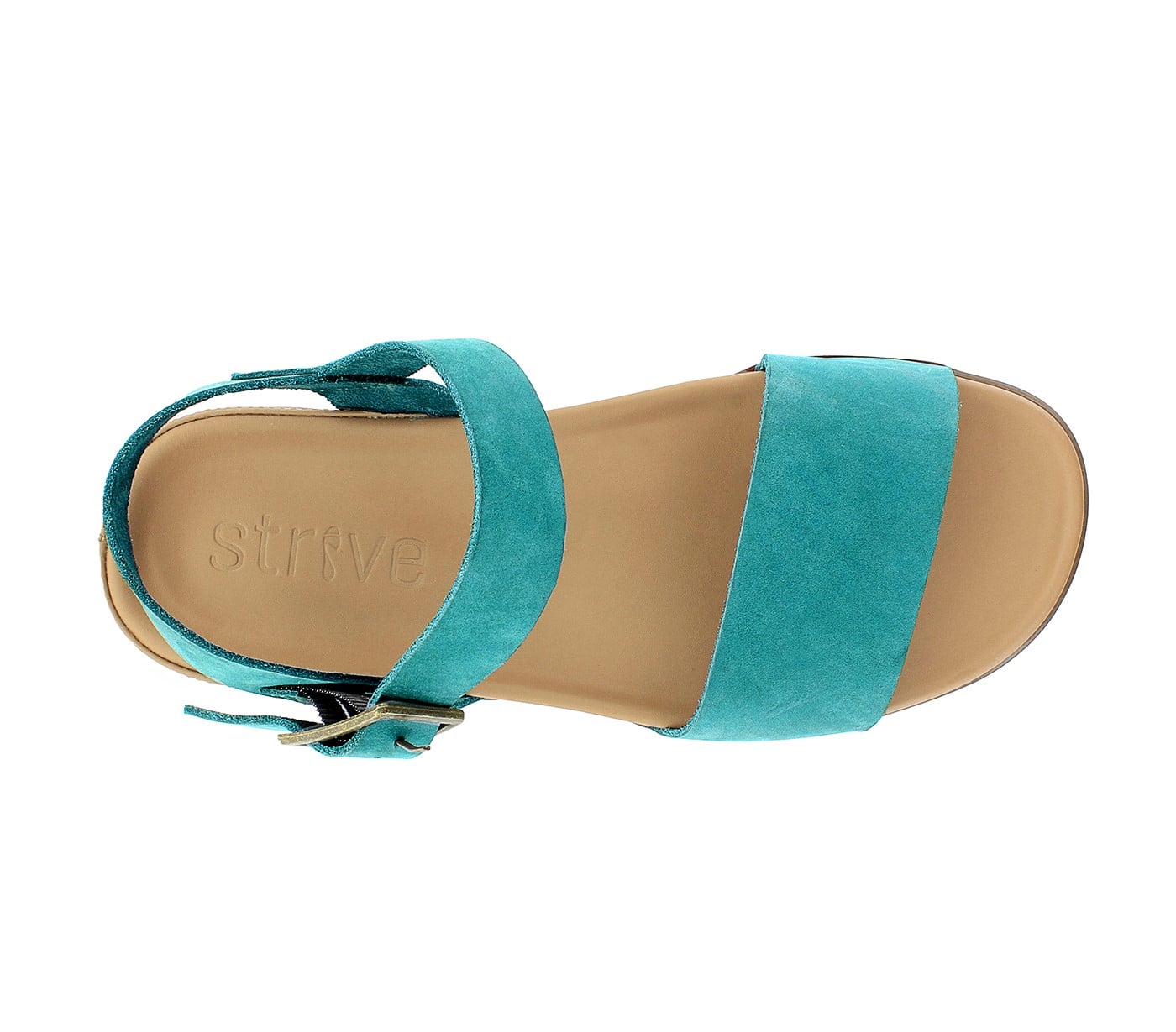 Strive Cara - Women\'s Slip on Sandal - Teal - Overhead