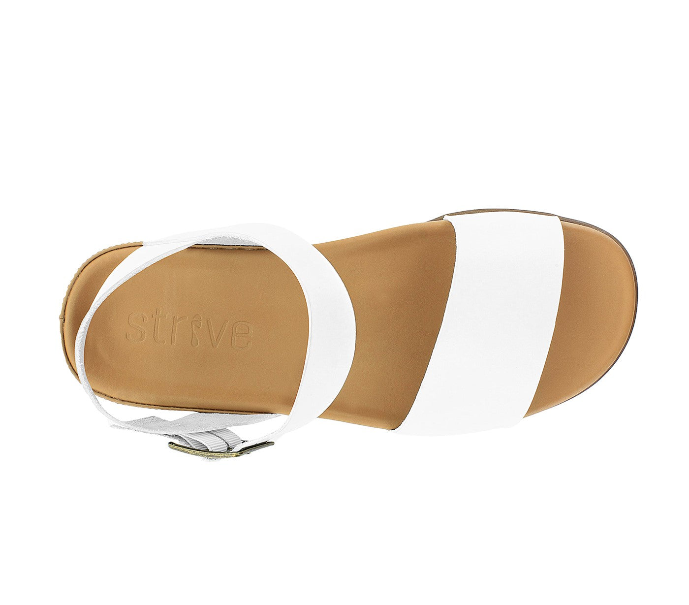 Strive Cara - Women\'s Slip on Sandal - White - Overhead