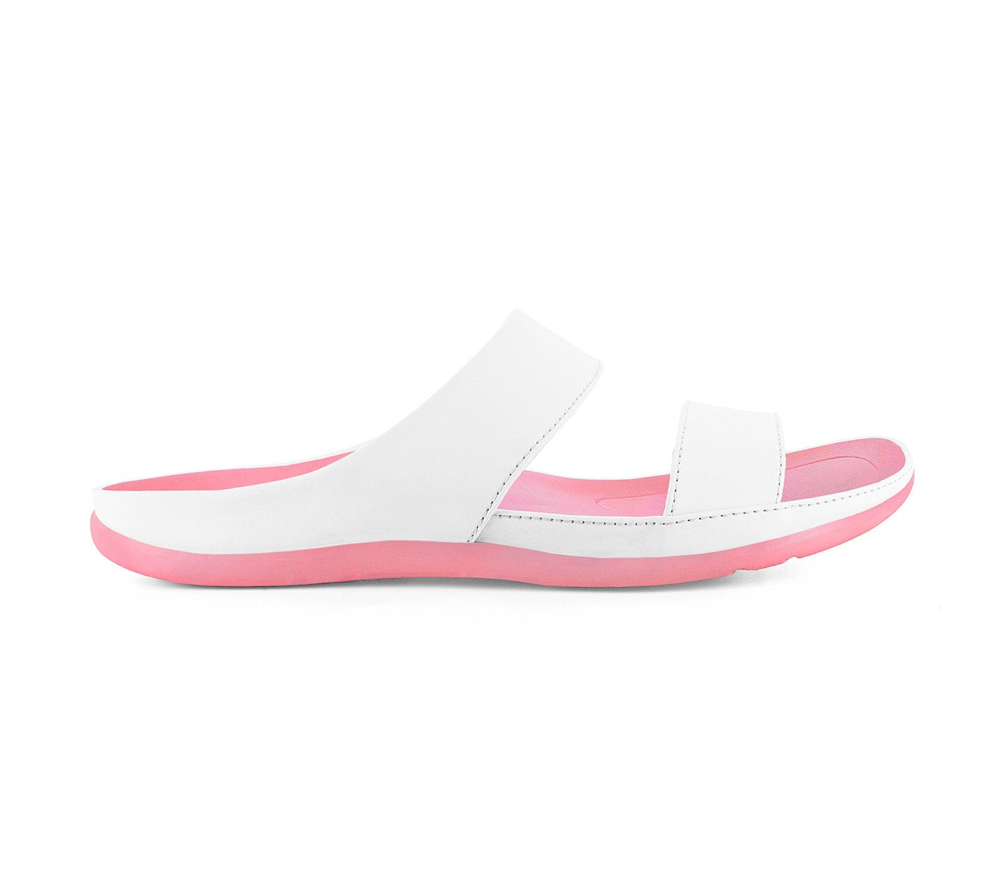 Strive Chia Women\'s Slide Comfort Sandal - White - Side