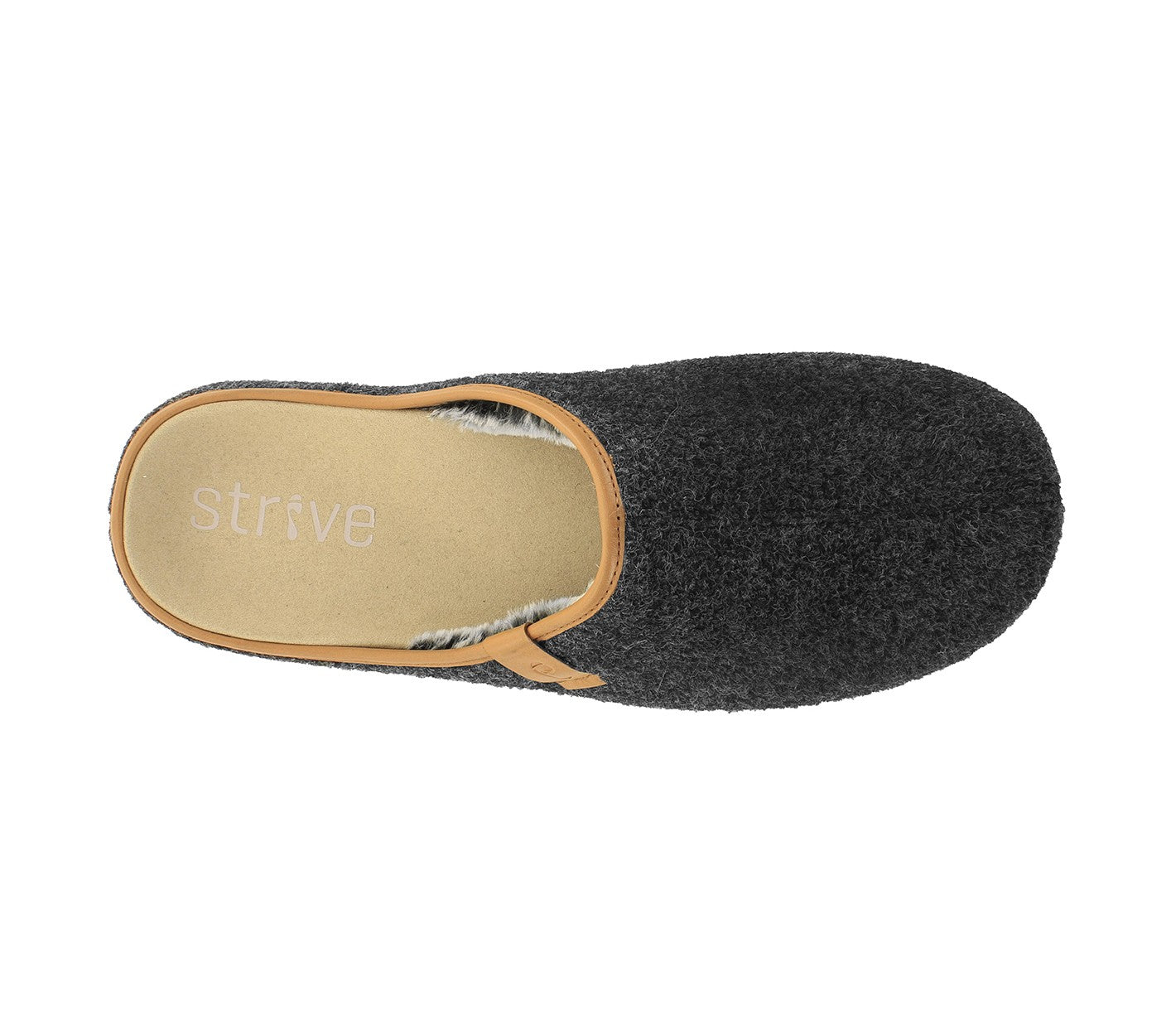 Strive Cologne Men's Arch Supportive Slipper - Dark Grey - Overhead
