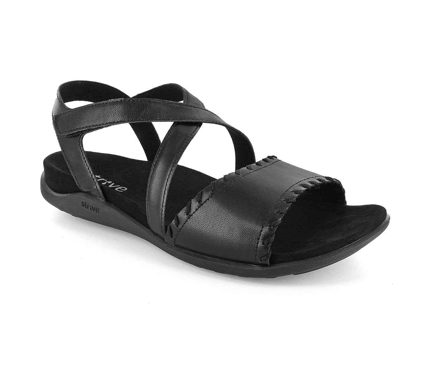Strive Coral Women's Elegant Summer Sandal in Black