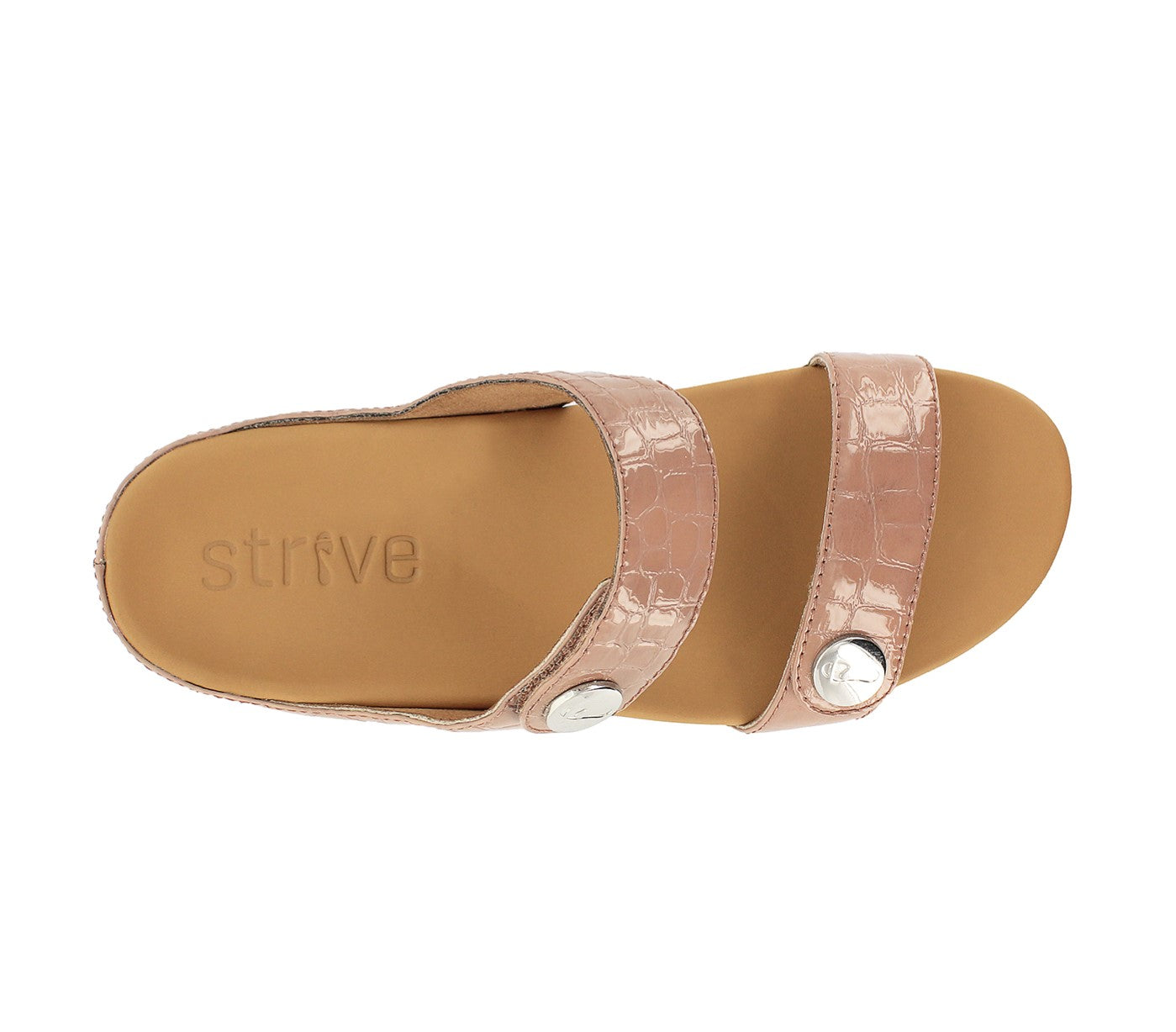 Strive Clara Women's Comfortable and Arch Supportive Sandals - Dusty Pink - Overhead