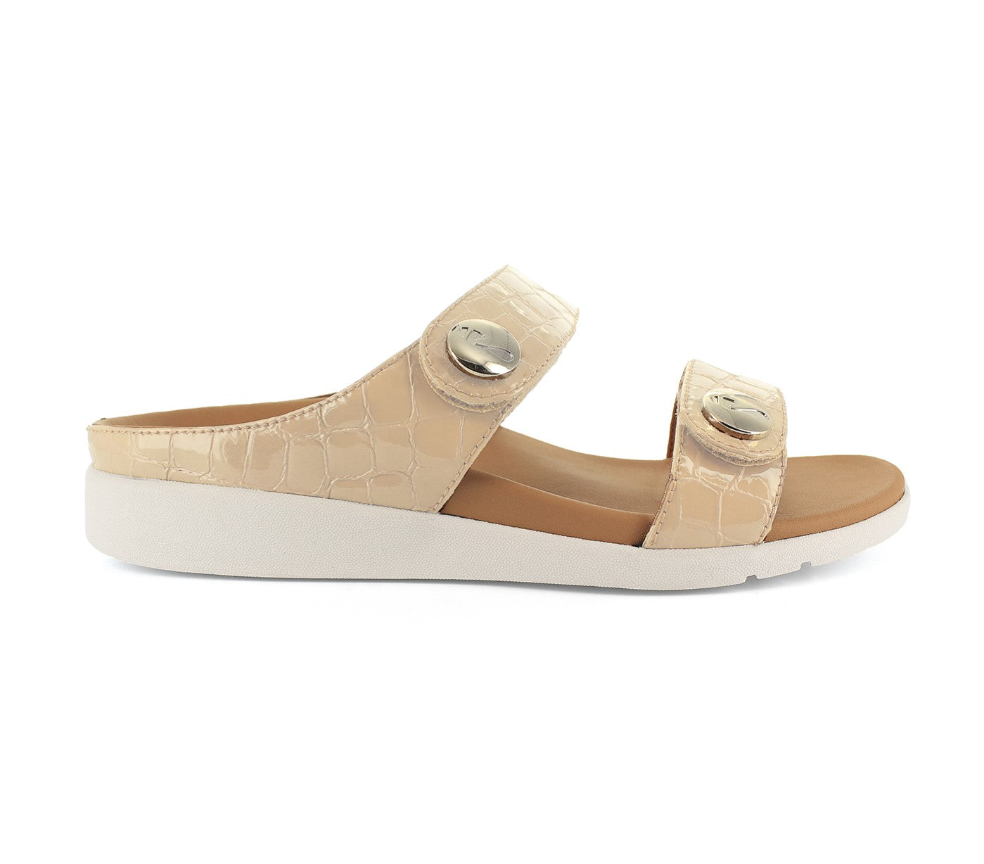 Strive Clara Women's Comfortable and Arch Supportive Sandals - Blush Croc - Side