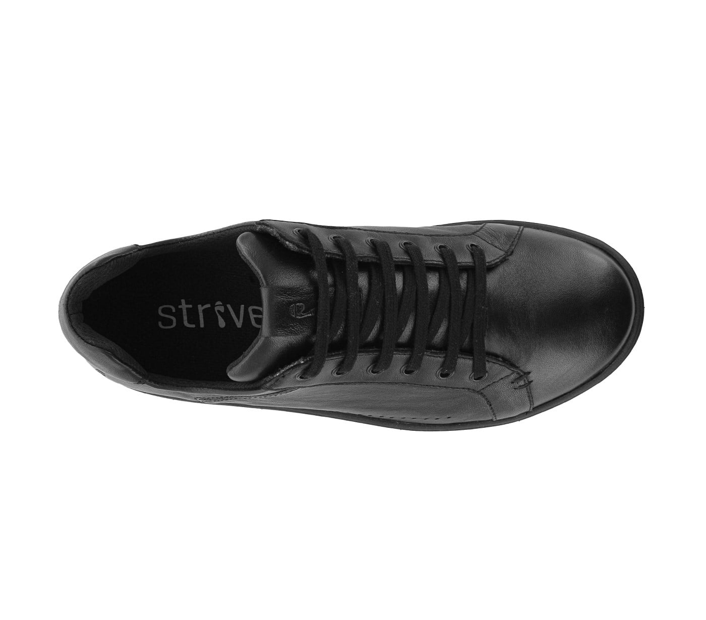 Strive Dakota Women's Lace-up Sneaker - All Black - Overhead