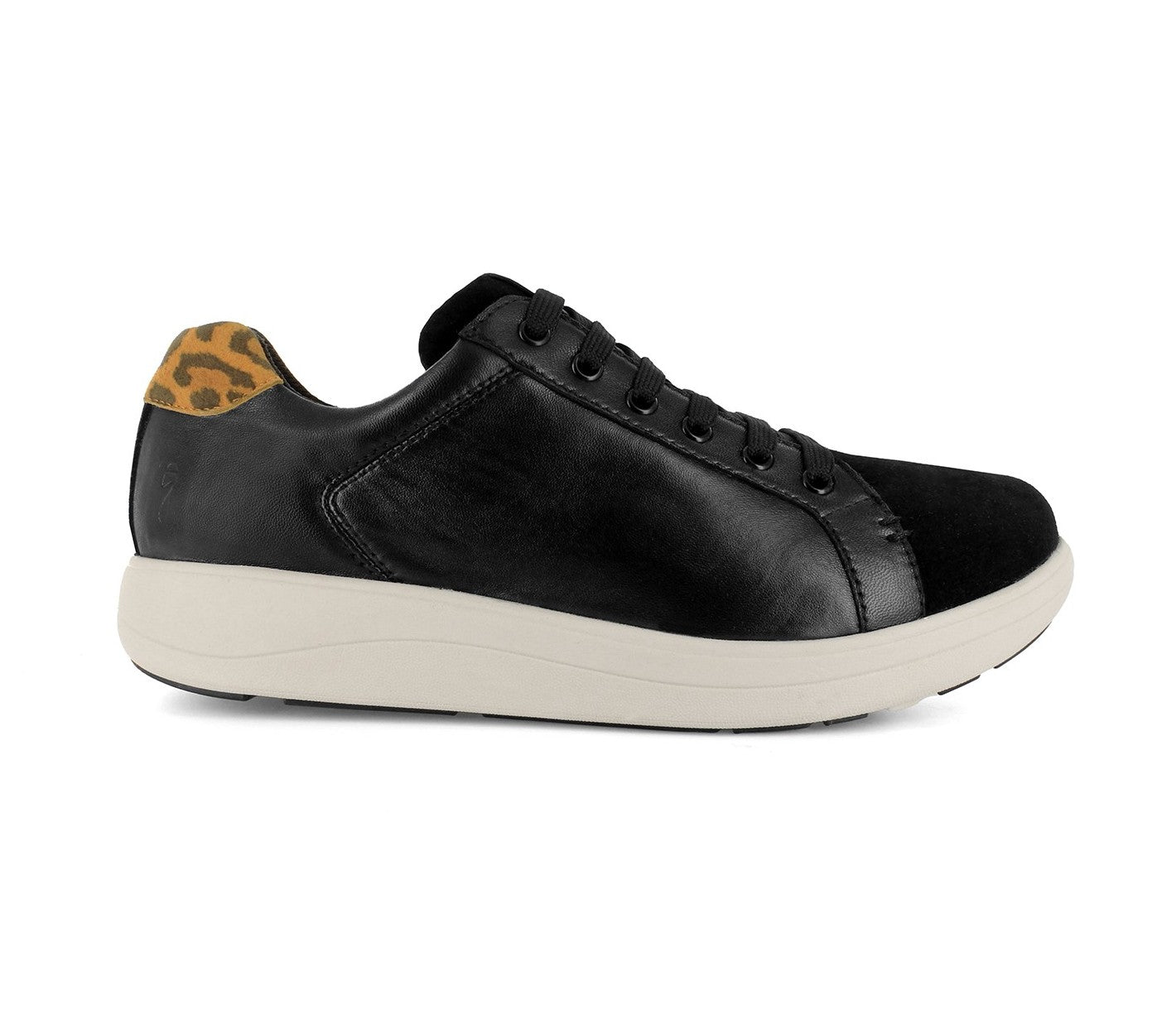 Strive Dakota Women's Lace-up Sneaker - Black Leopard - Side