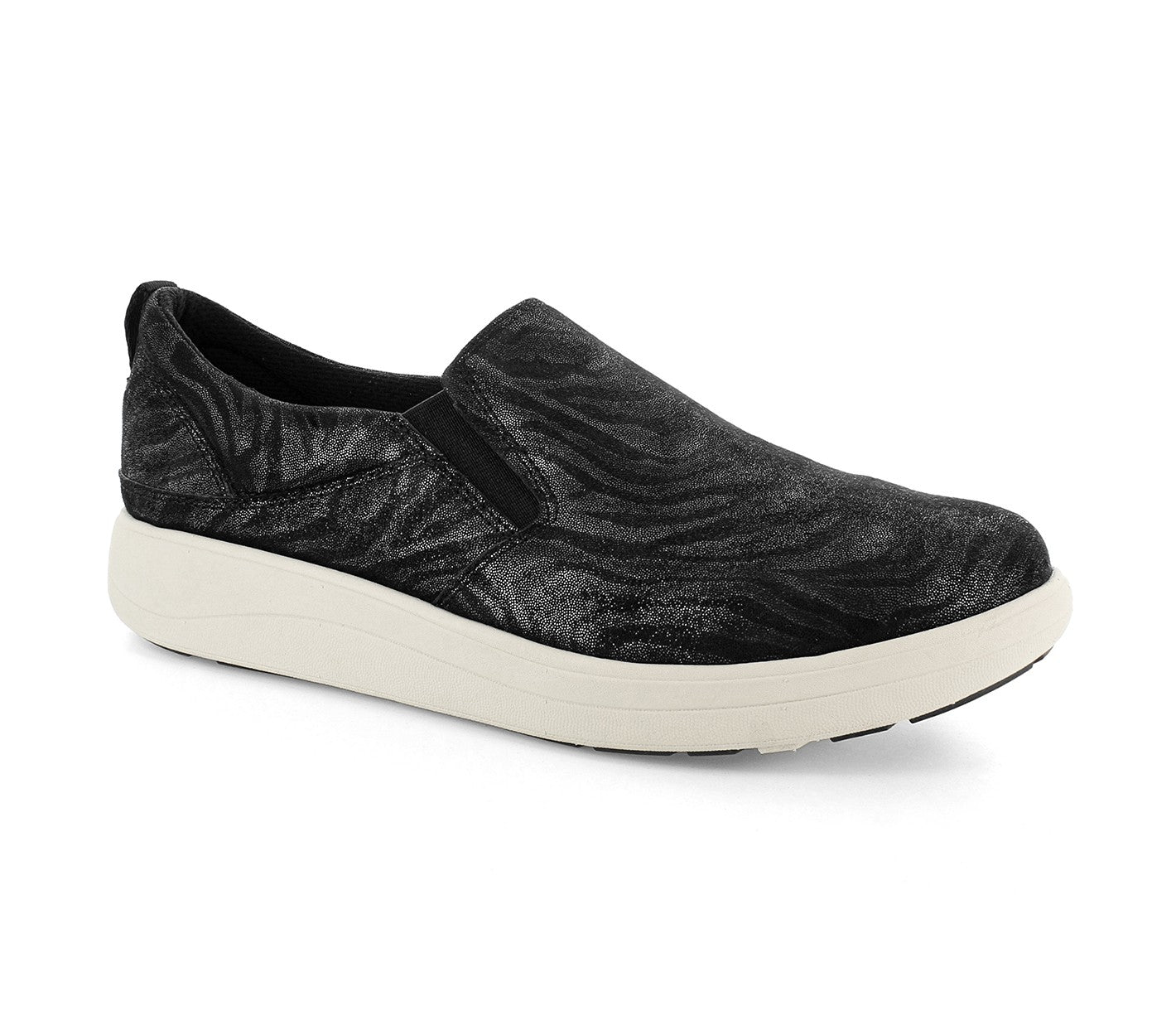 Strive Florida II Women's Casual Slip-on in Black Zebrine
