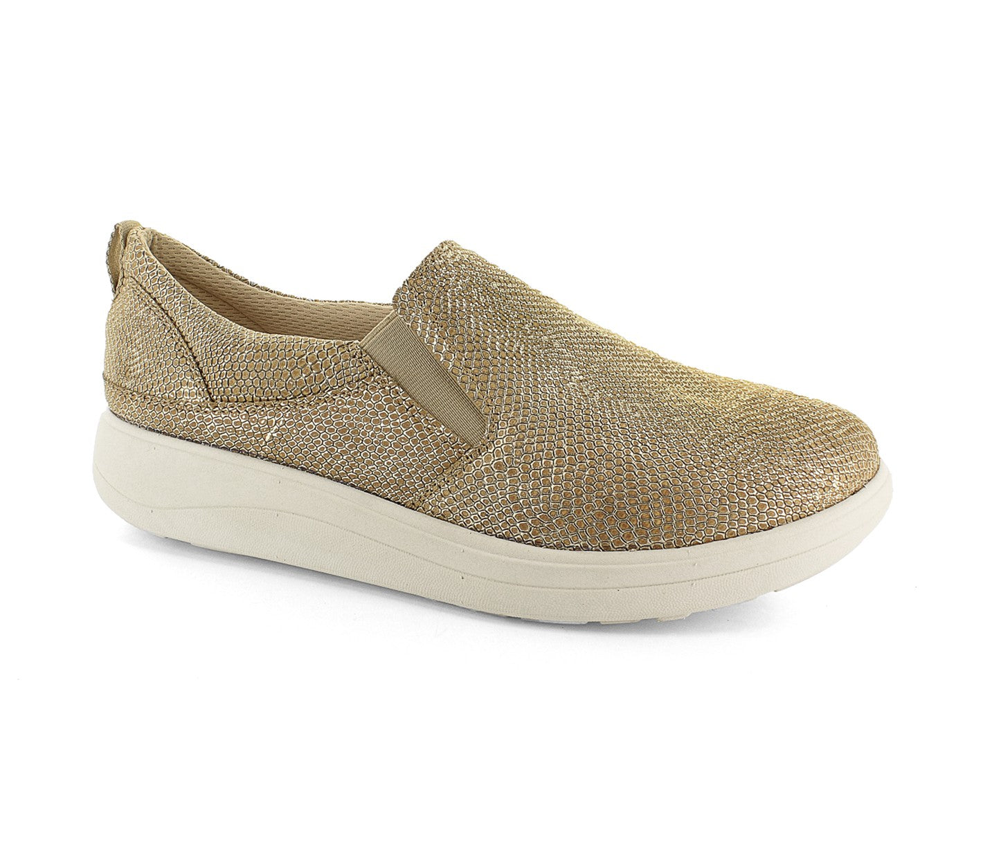 Strive Florida II Women's Casual Slip-on - Gold Snake - Angle