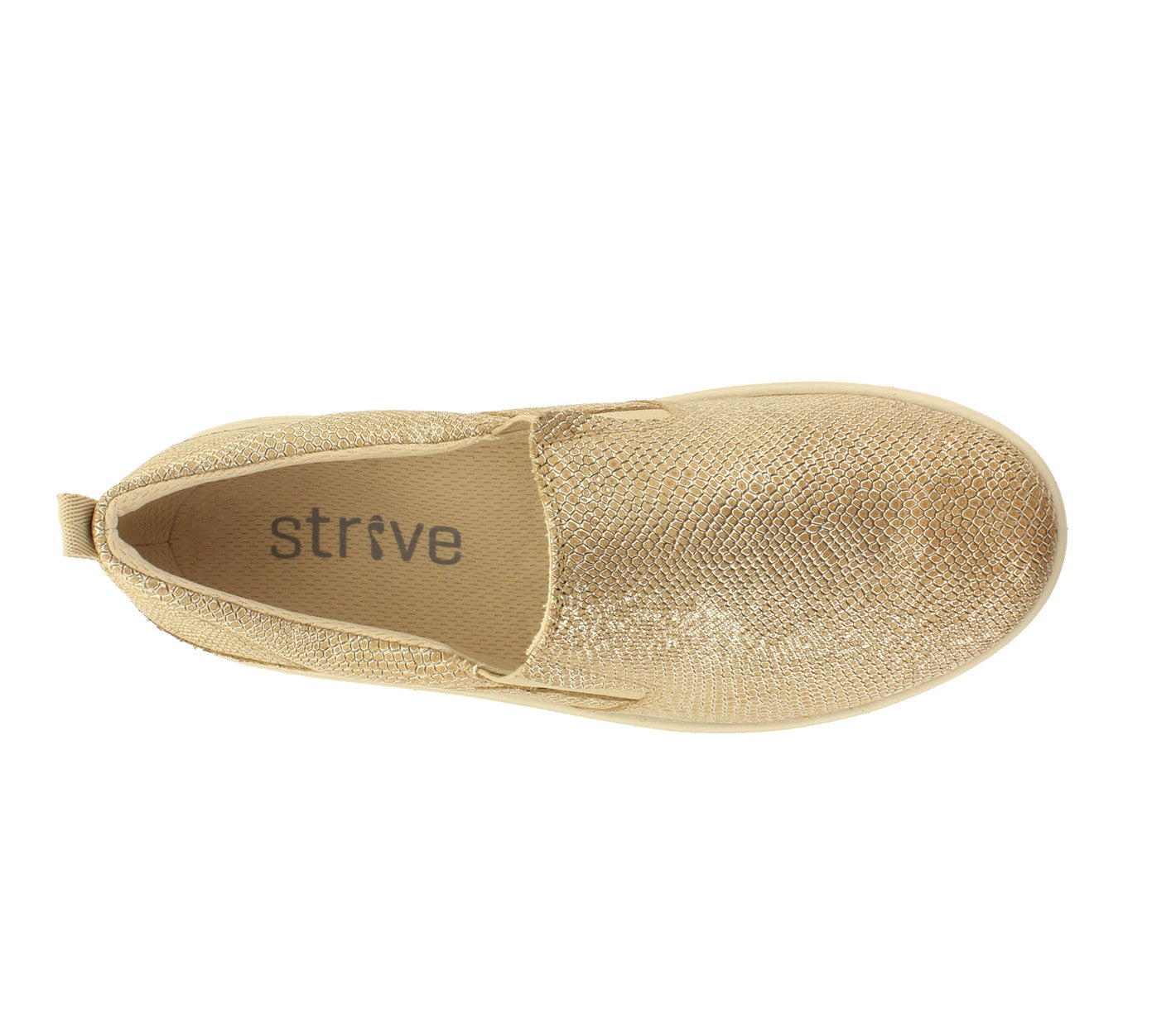 Strive Florida II Women's Casual Slip-on - Gold Snake - Overhead