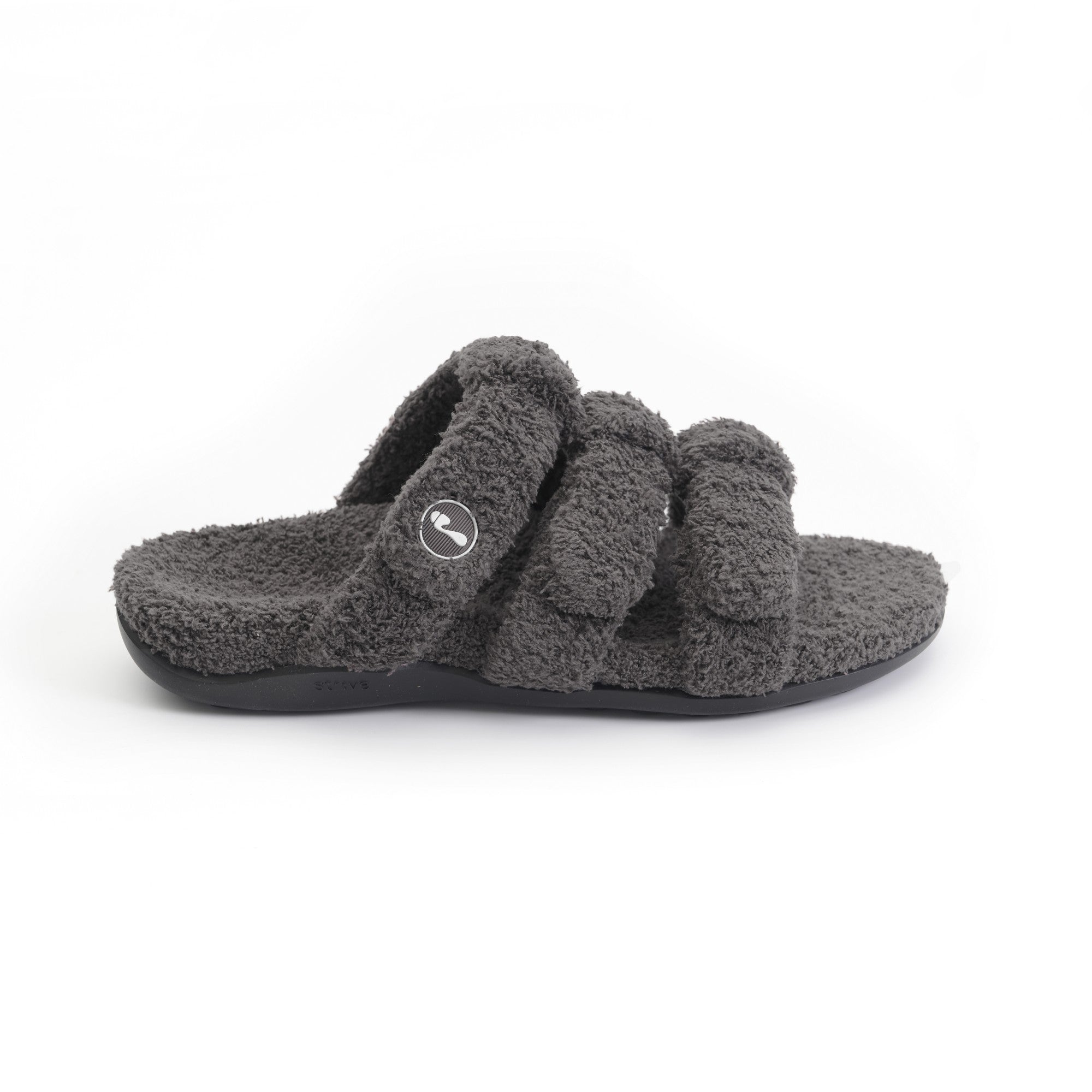 Strive Zella Three Strap Orthotic Support Women's Slipper Sandal in Gray