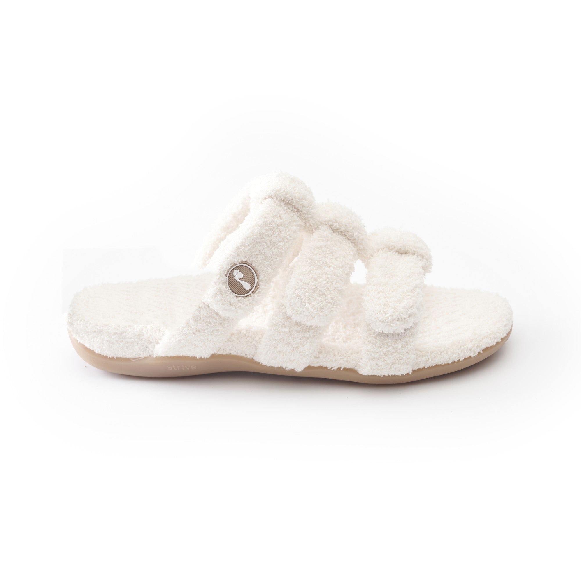 Strive Zella Three Strap Orthotic Support Women's Slipper Sandal - Marshmallow