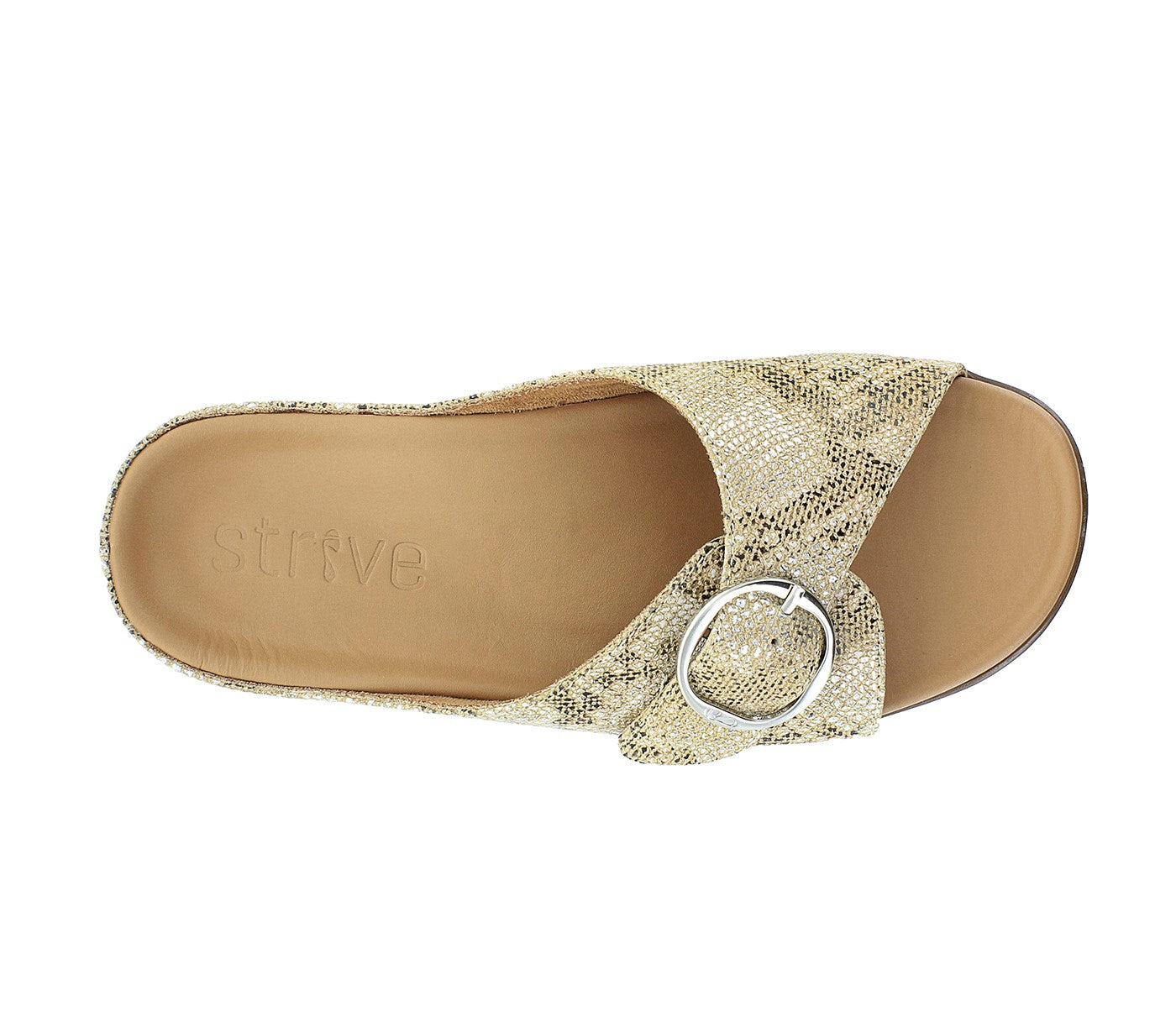 Strive Gavi II - Women\'s Slip-on Supportive Dressy Sandal - Snake - Overhead