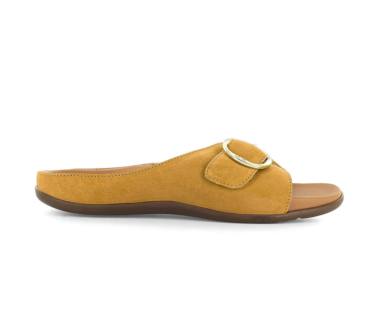 Strive Gavi Women\'s Supportive Slide Sandal - Amber - Side