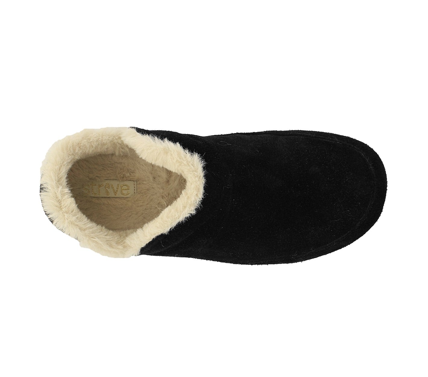 Strive Geneva Women's Supportive Slipper - Black - Overhead