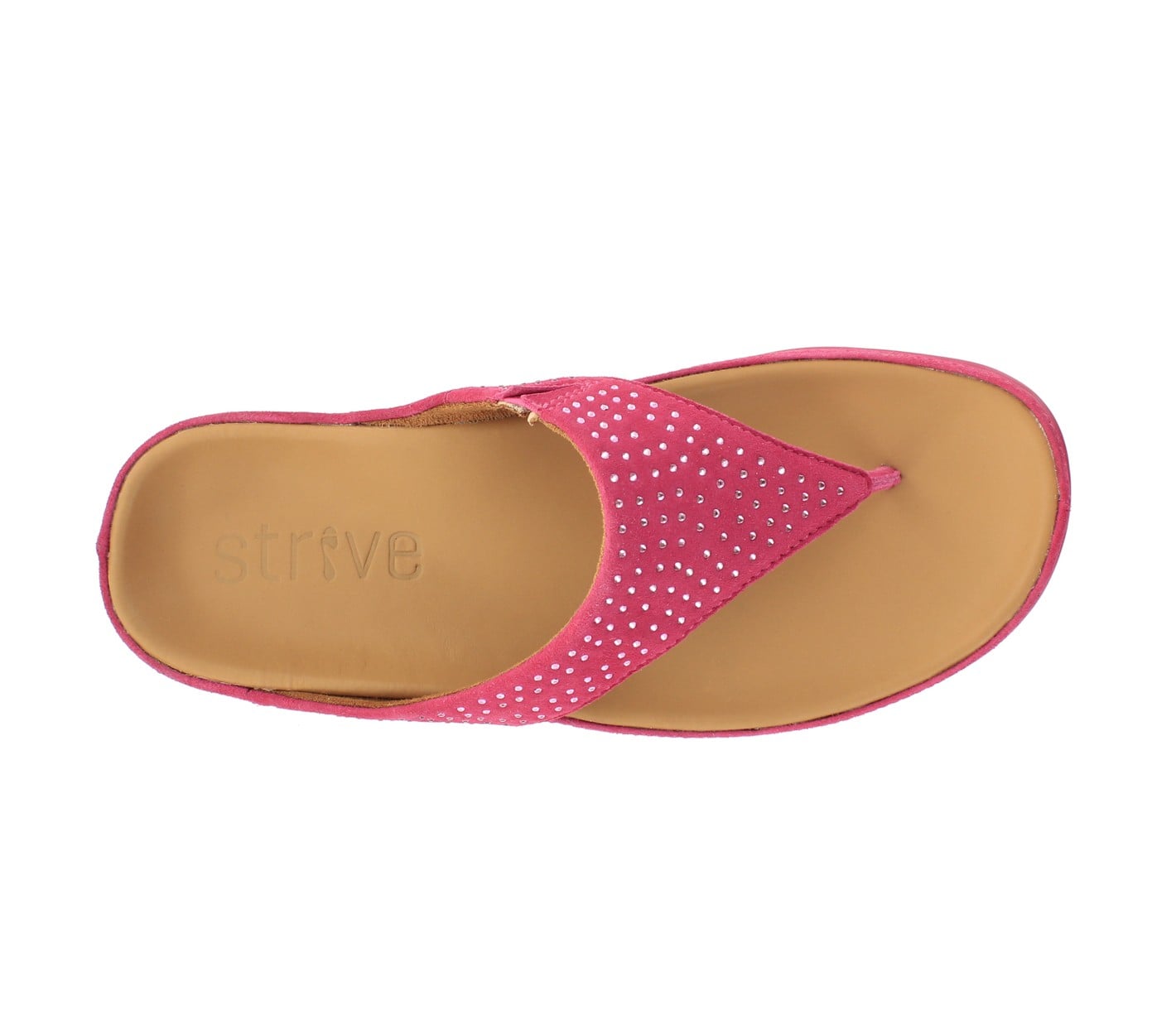 Strive Ibiza - Women's Supportive Thong Sandal - Magenta - Overhead