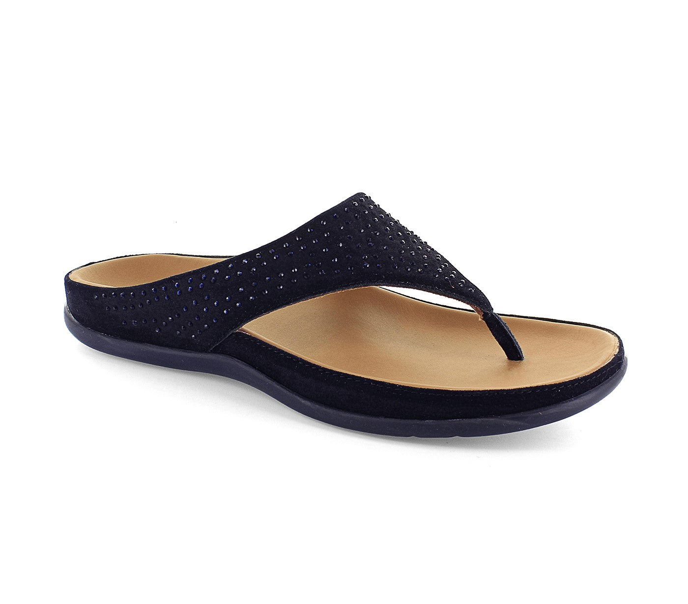 Strive Ibiza - Women's Supportive Thong Sandal in Midnight Blue