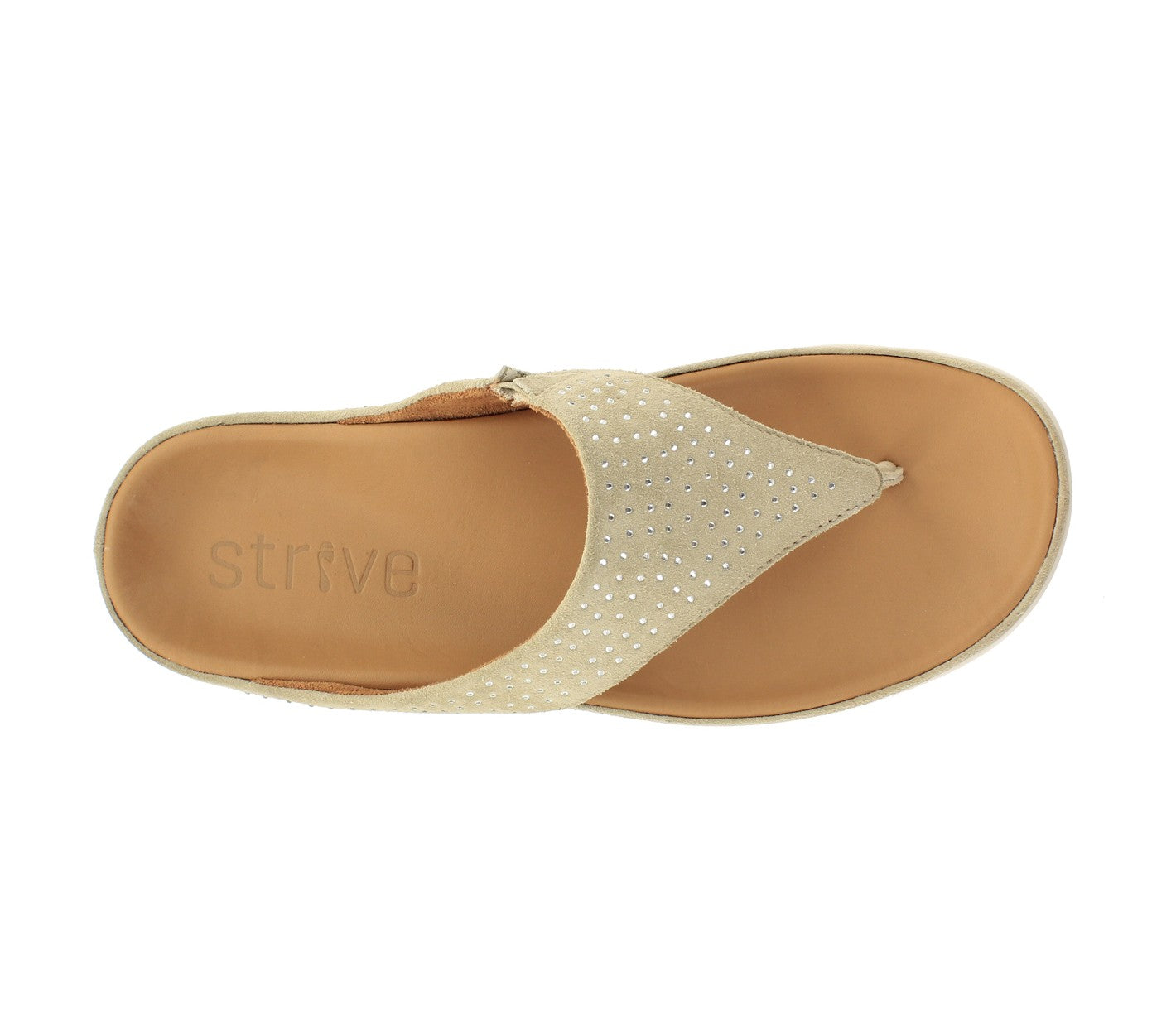 Strive Ibiza - Women's Supportive Thong Sandal - Stone - Overhead