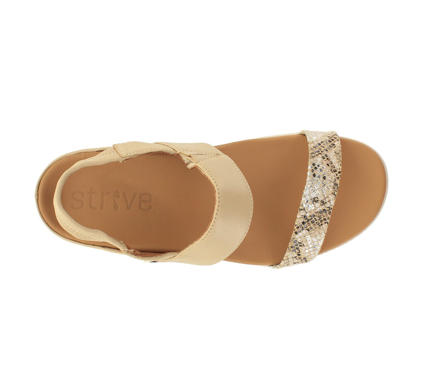 Strive Isla - Women's Supportive Sandals - Almond - Overhead