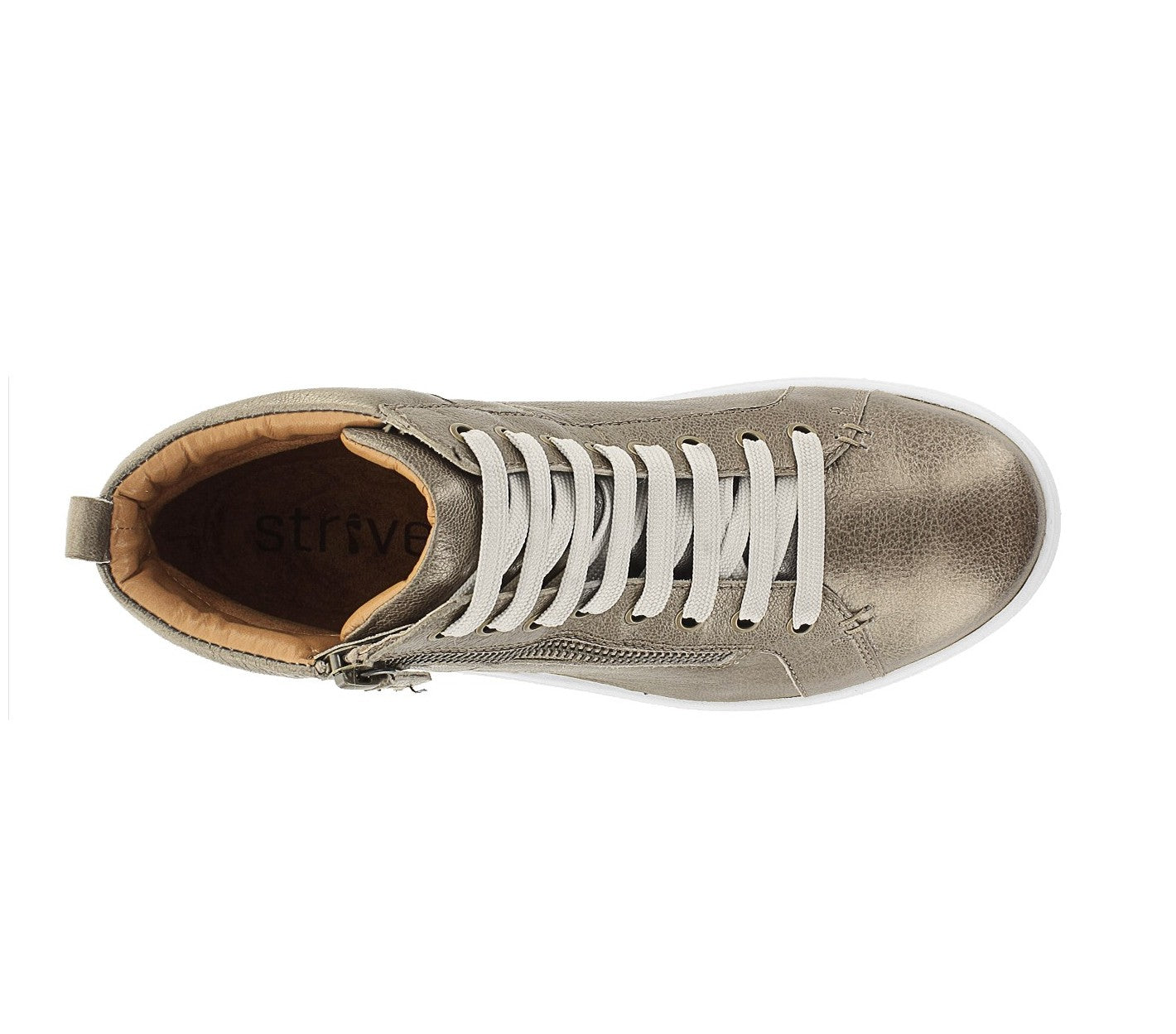 Strive Women's Sneaker Boot - Kensignton - Arch Supportive - Bronze - Overhead