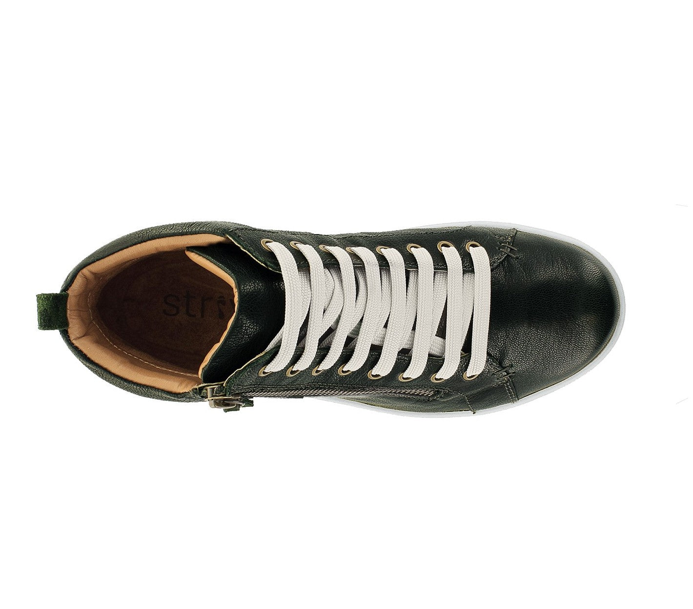 Strive Women's Sneaker Boot - Kensignton - Arch Supportive - Jade Leopard - Overhead