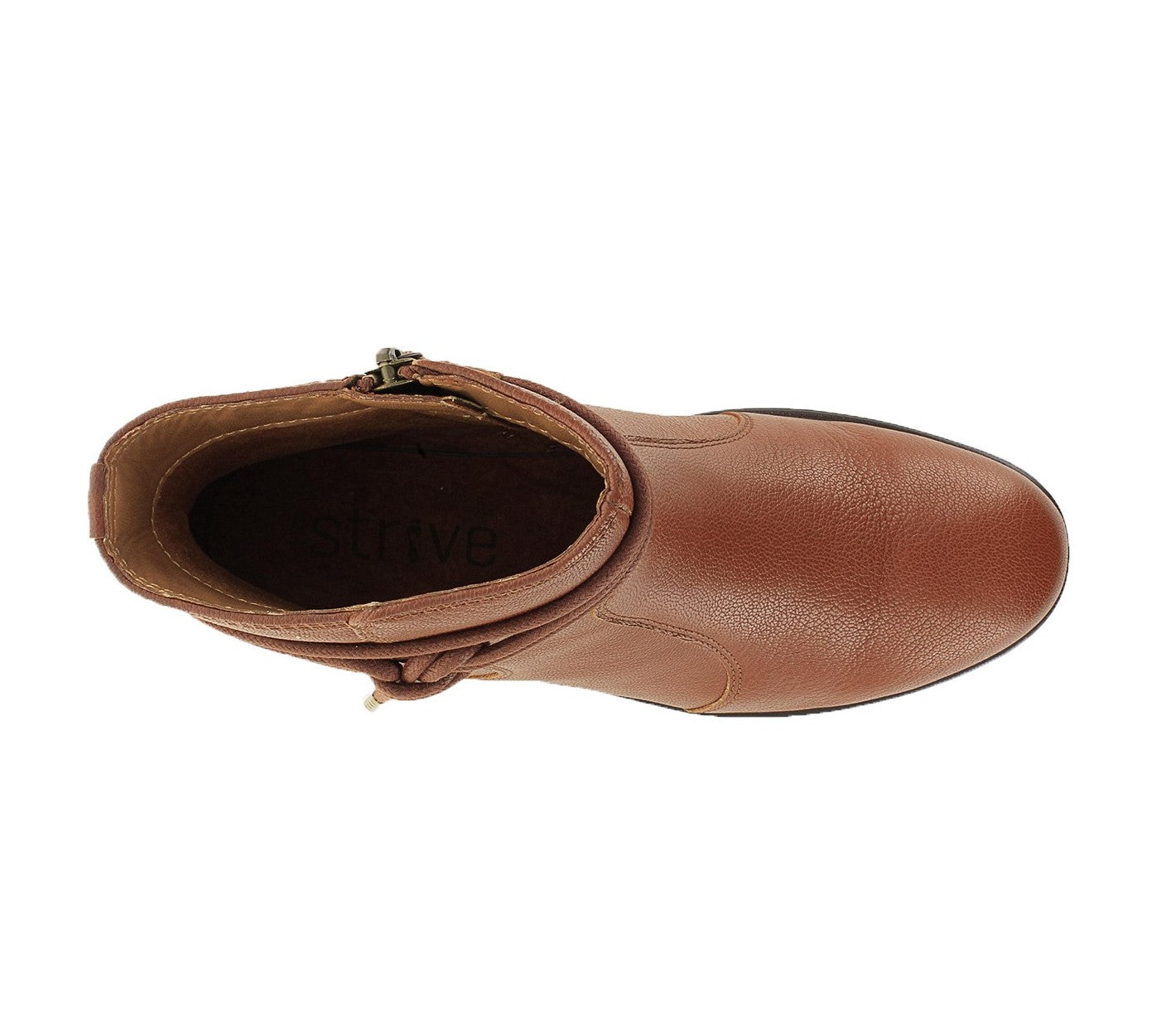 Strive Lambeth Women's Comfort Ankle Height Boot - Rust - Overhead