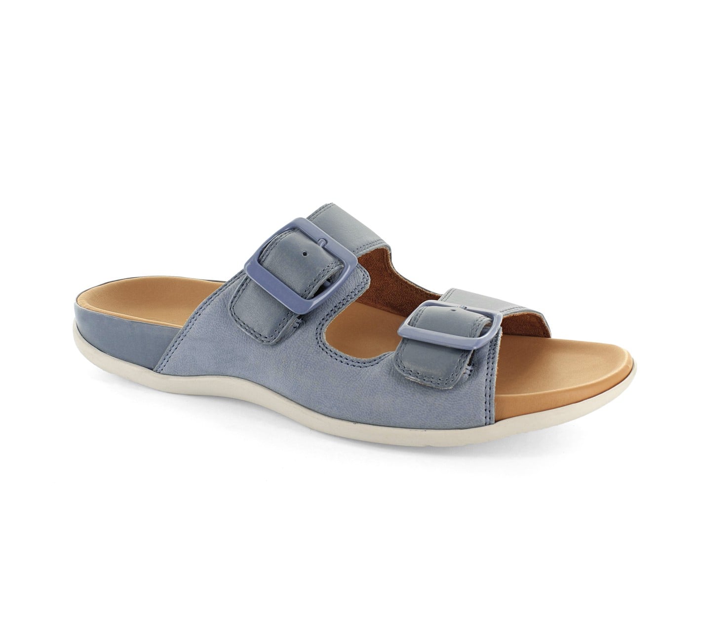 Strive Largo Women\'s Adjustable Strap Slide Sandal - Denim - Angle