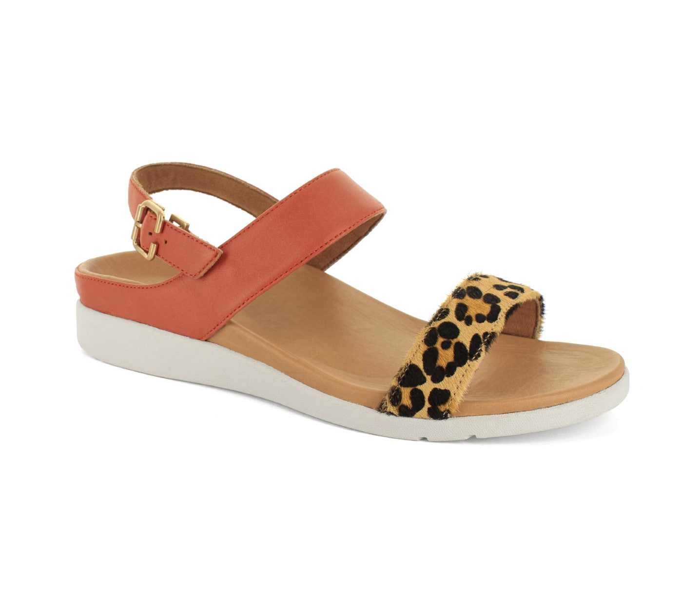 Strive Lucia Women's Comfortable and Arch Supportive Sandals - strive footwear Lucia Sunset/Leopard Angle