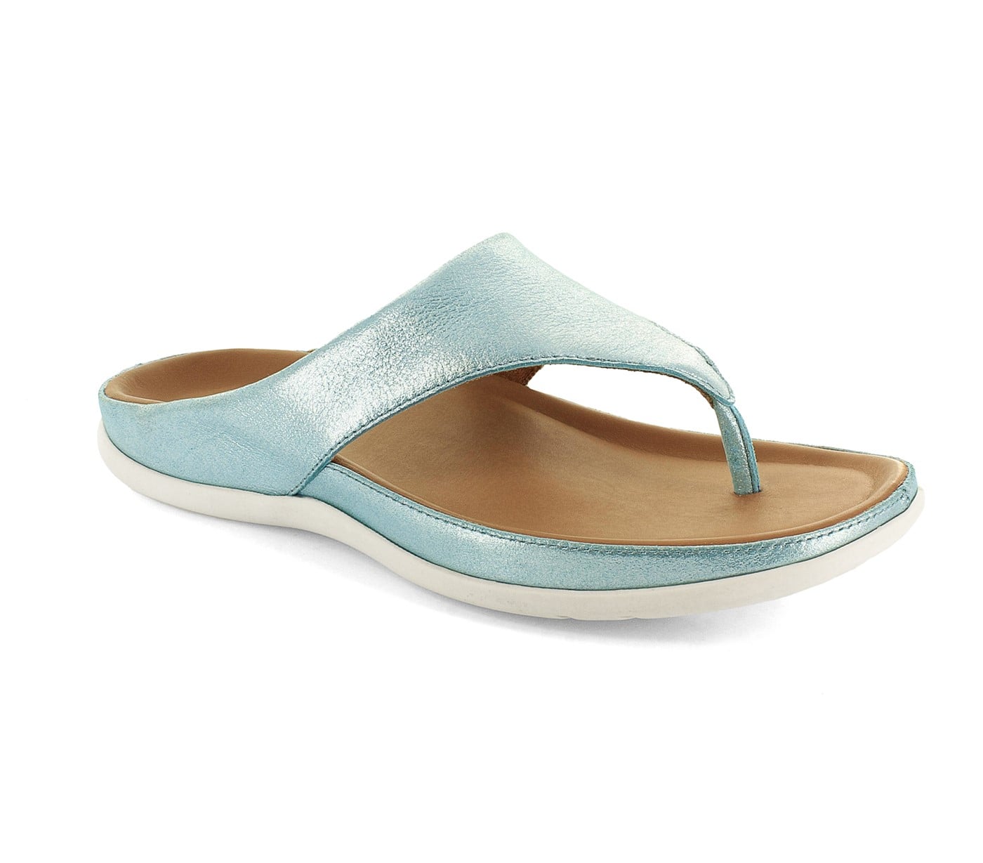 Strive Maui II - Women\'s Arch Supportive Toe Post Sandal - Turquoise Snake - Angle