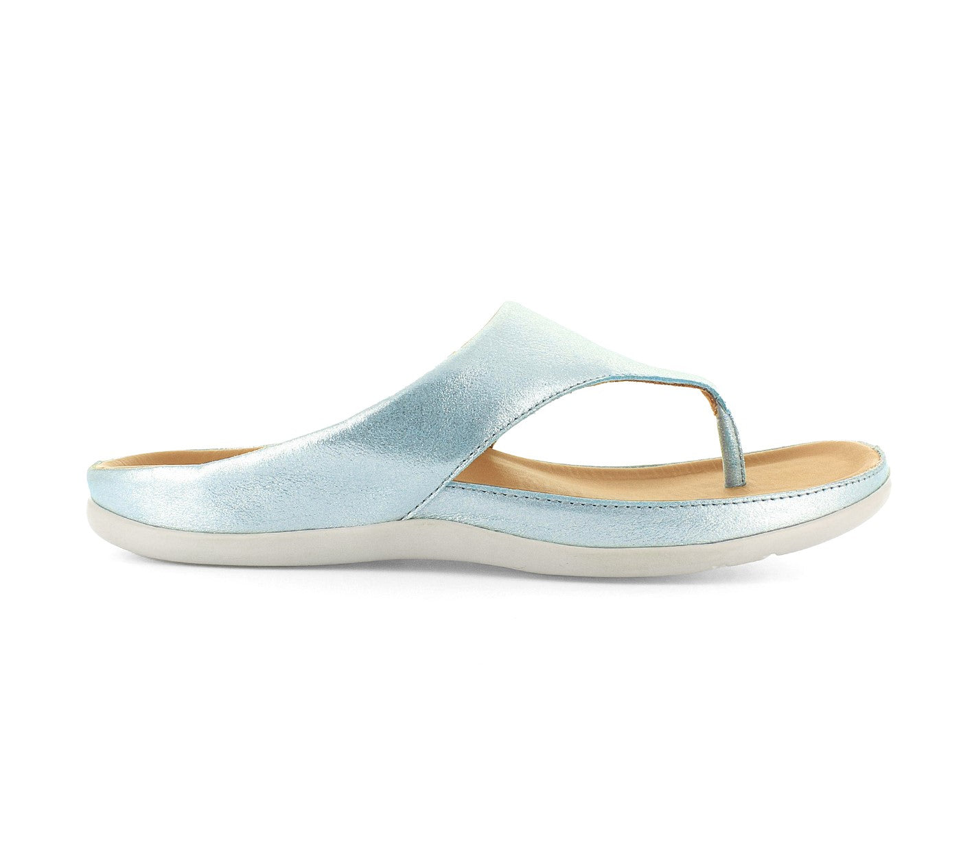 Strive Maui II - Women\'s Arch Supportive Toe Post Sandal - Turquoise Snake - Side