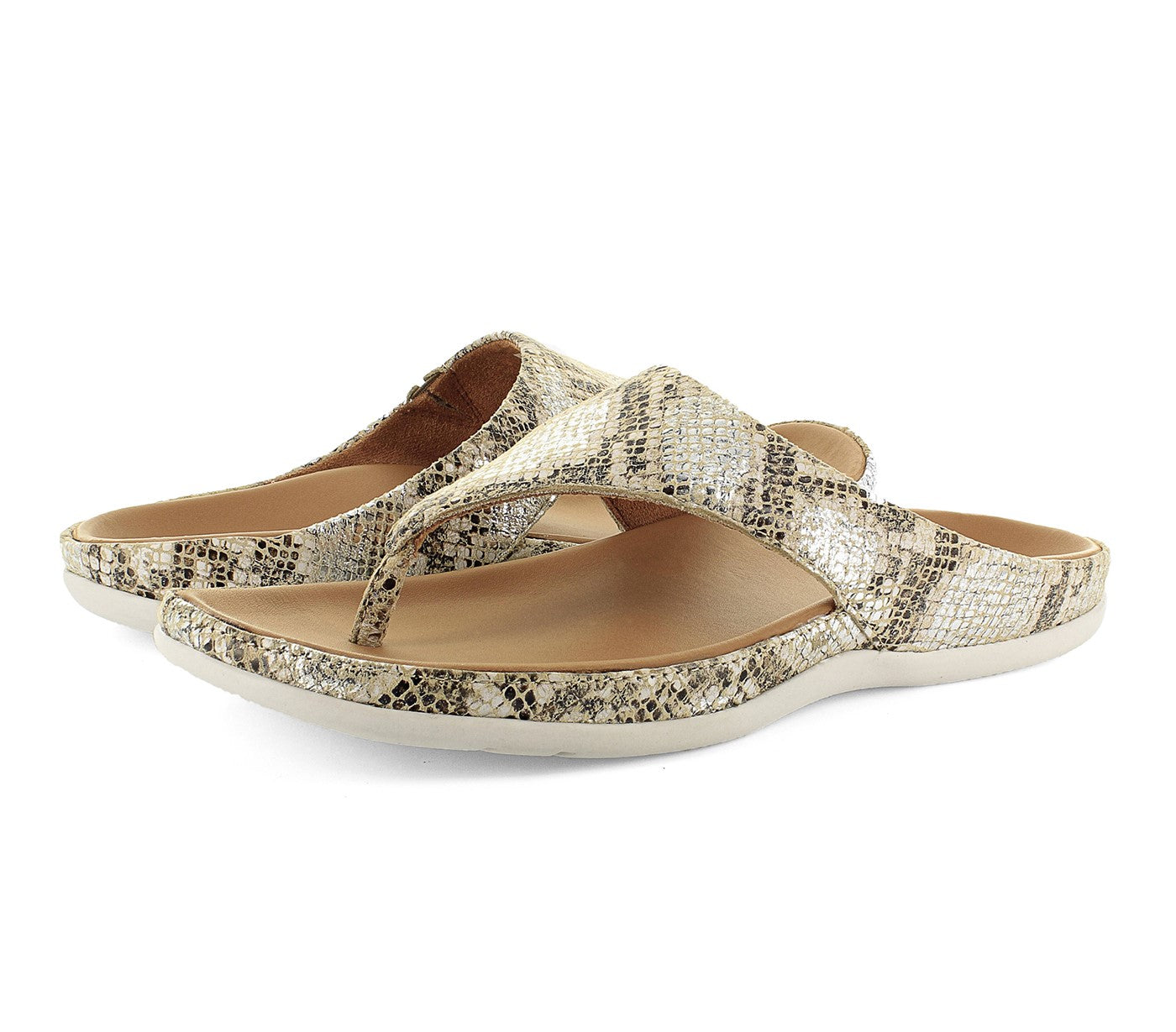 Strive Maui II - Women\'s Arch Supportive Toe Post Sandal - Snake Glamour - Other