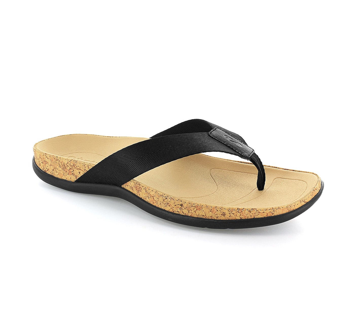 Strive Milos - Women's Arch Supportive Toe Post Sandal in Black