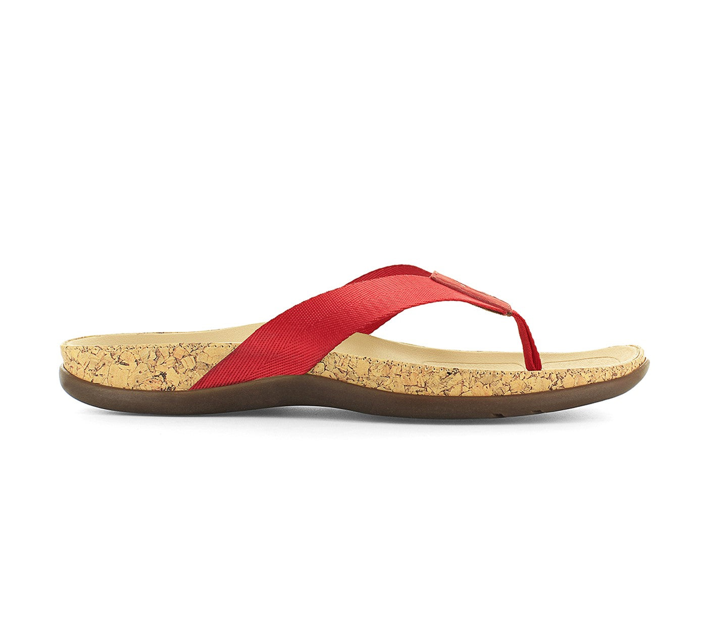 Strive Milos - Women\'s Arch Supportive Toe Post Sandal - Scarlet - Side