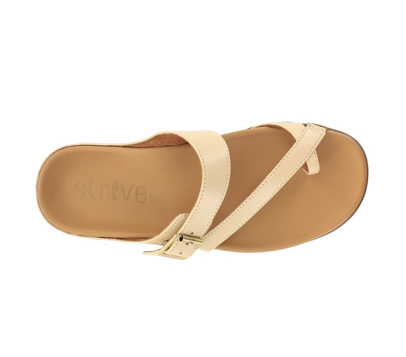 Strive Nusa Women's Comfortable and Arch Supportive Sandals - Nude - Overhead