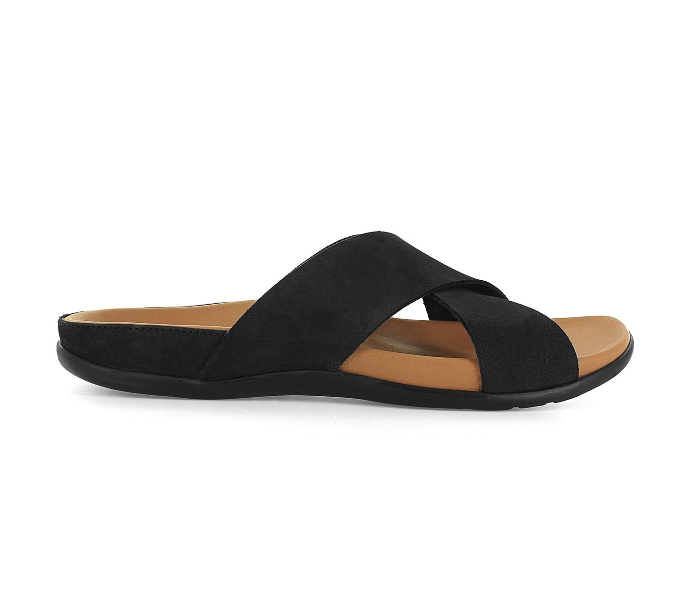 Strive Palma - Women\'s Slip-on Sandal with Arch Support - Black - Side