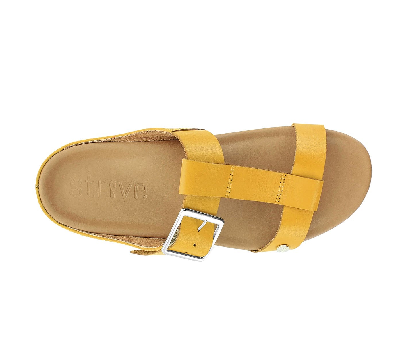 Strive Santorini II - Women\'s Adjustable Strap Elevated Supportive Sandal - Sunflower - Overhead