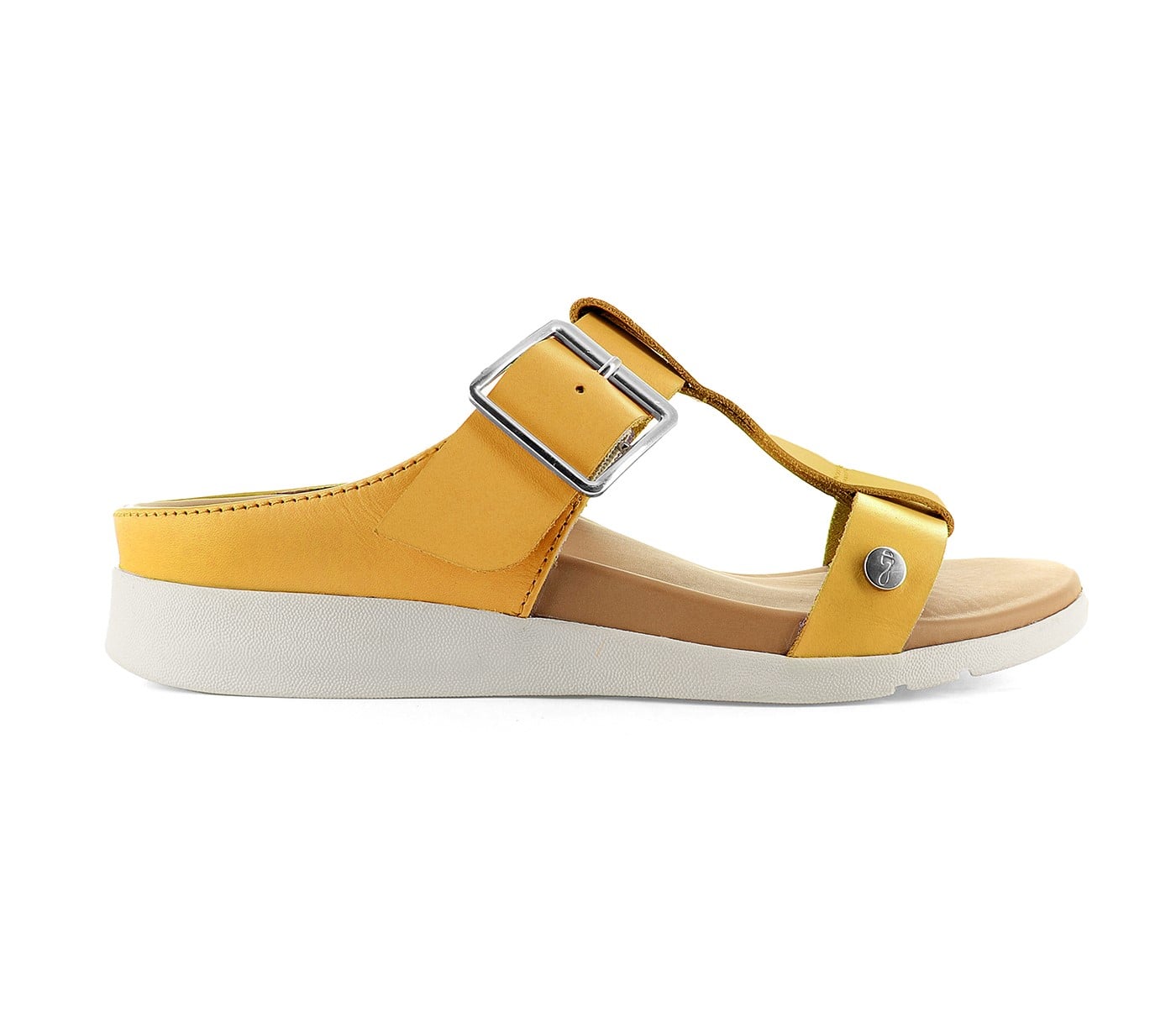 Strive Santorini II - Women\'s Adjustable Strap Elevated Supportive Sandal - Sunflower - Side