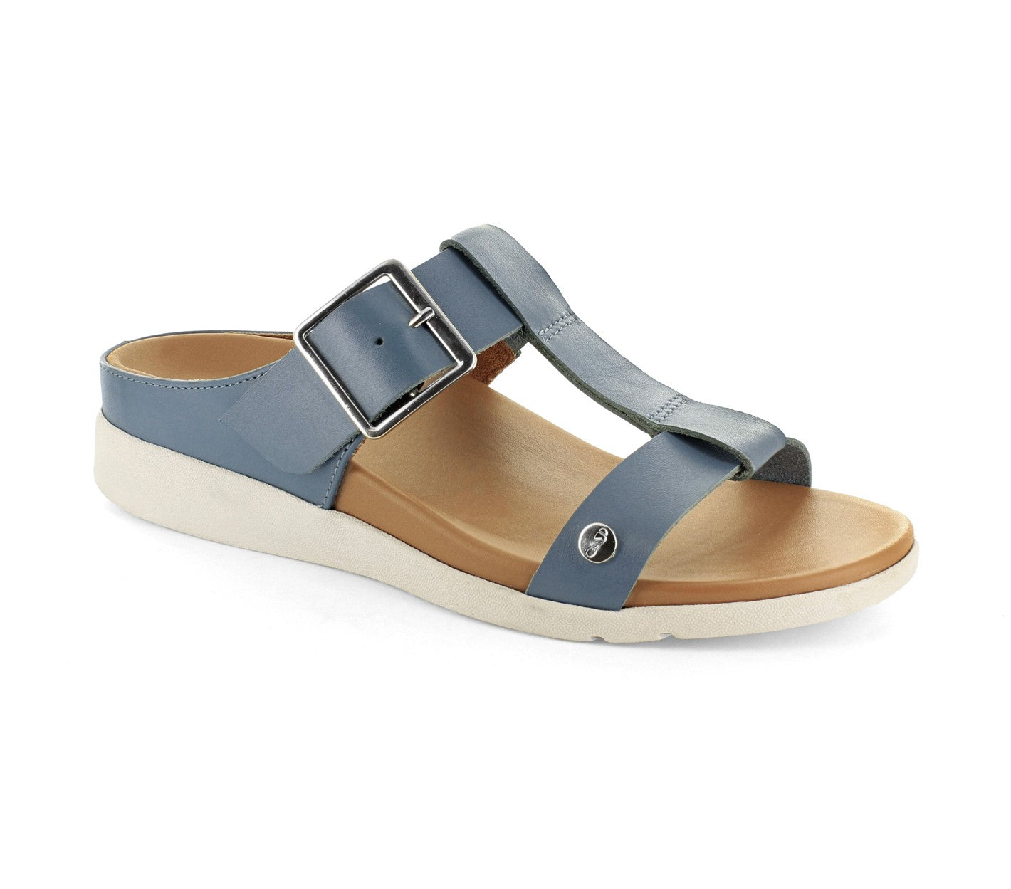 Strive Santorini Women\'s Supportive Buckle Sandal - Denim - Angle