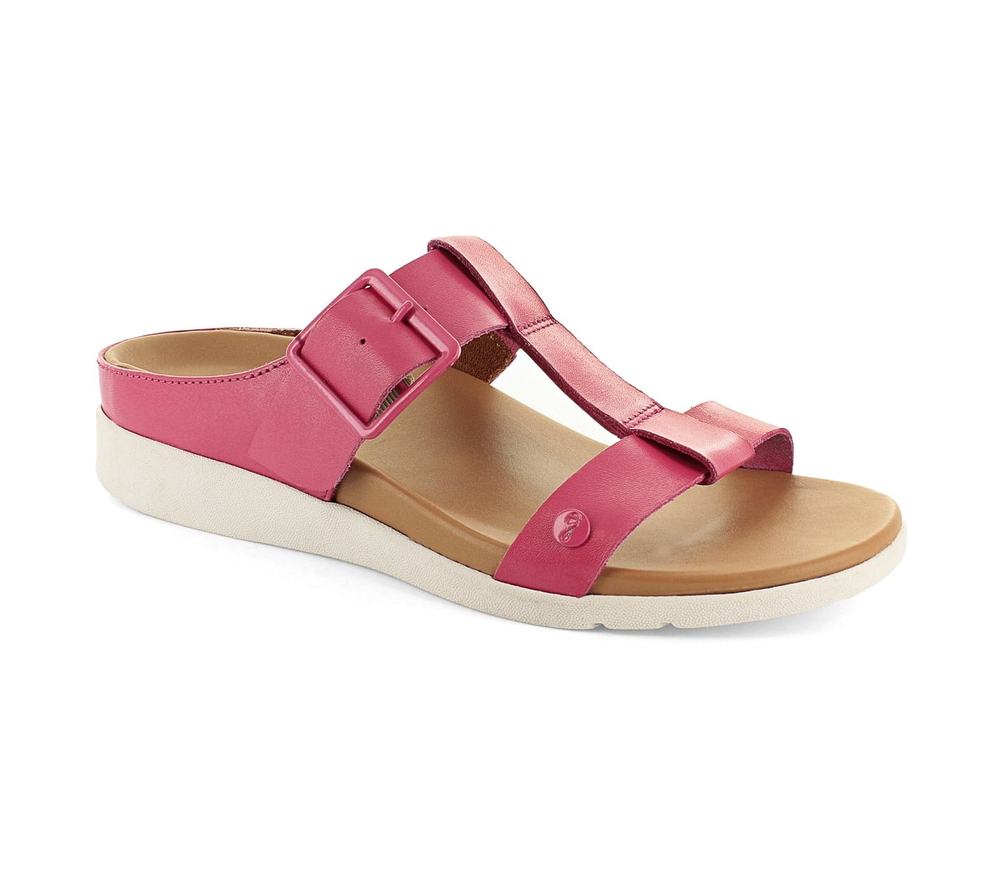 Strive Santorini Women\'s Supportive Buckle Sandal - Magenta - Angle