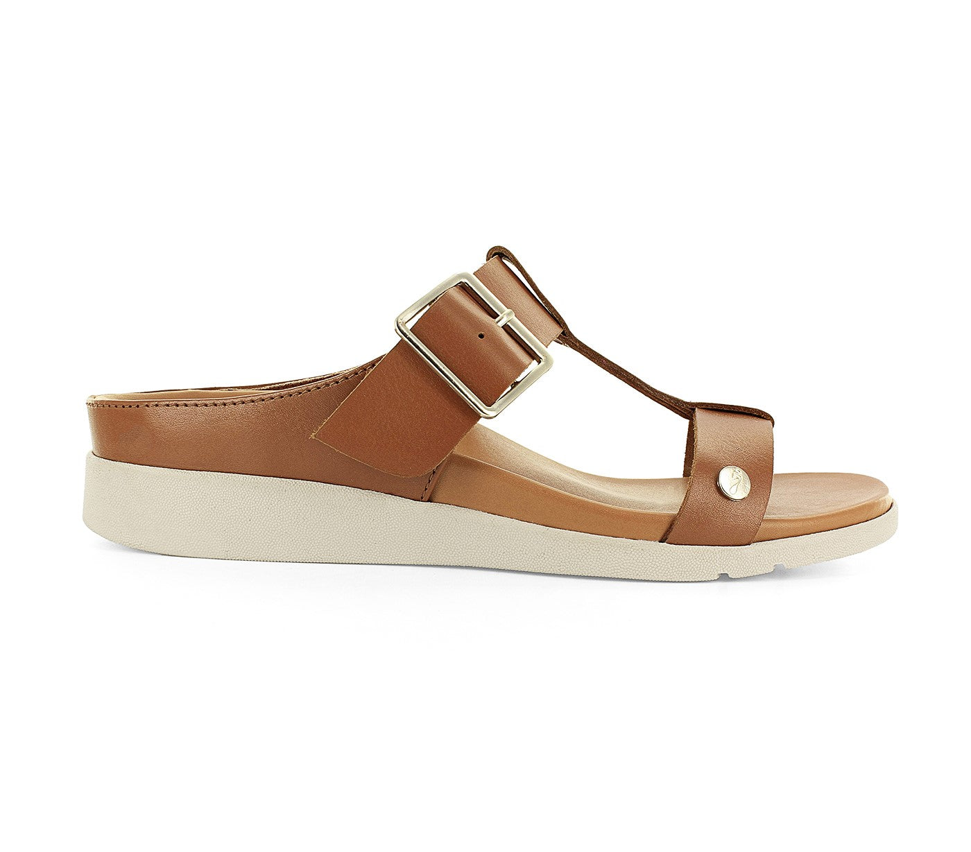 Strive Santorini II - Women\'s Adjustable Strap Elevated Supportive Sandal - Tan - Side
