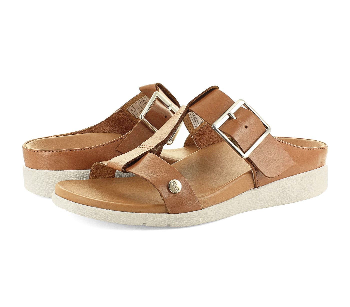 Strive Santorini II - Women\'s Adjustable Strap Elevated Supportive Sandal - Tan - Other