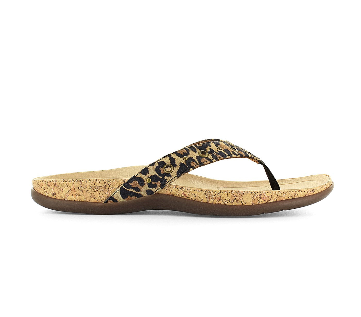 Strive Saria - Women\'s Arch Supportive Toe Post Sandal - Leopard - Side