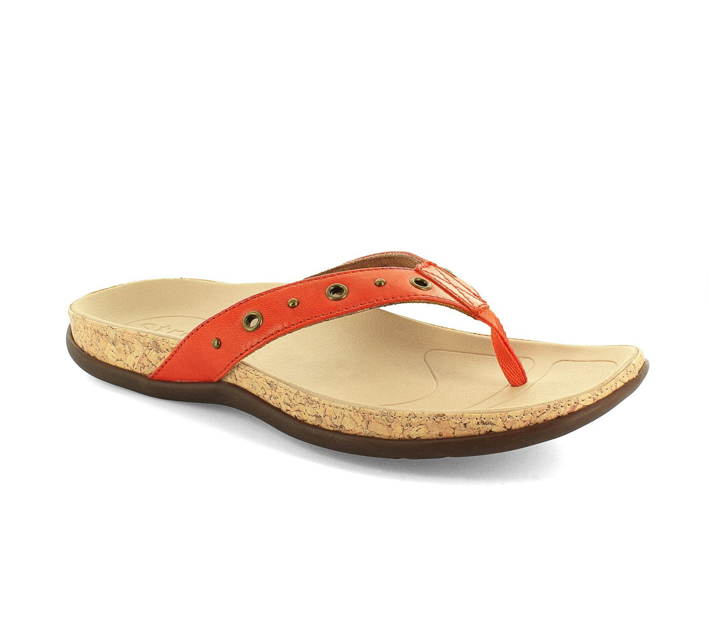 Strive Saria - Women's Arch Supportive Toe Post Sandal in Orange