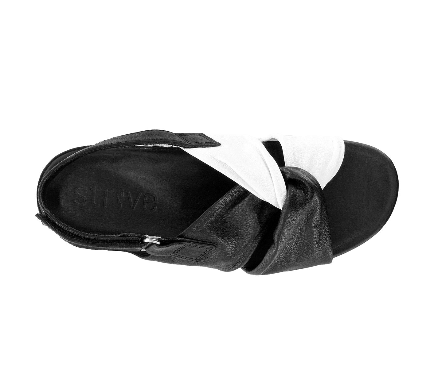 Strive Tahiti II - Women\'s Platform Sandal with Arch Support - Black - Overhead