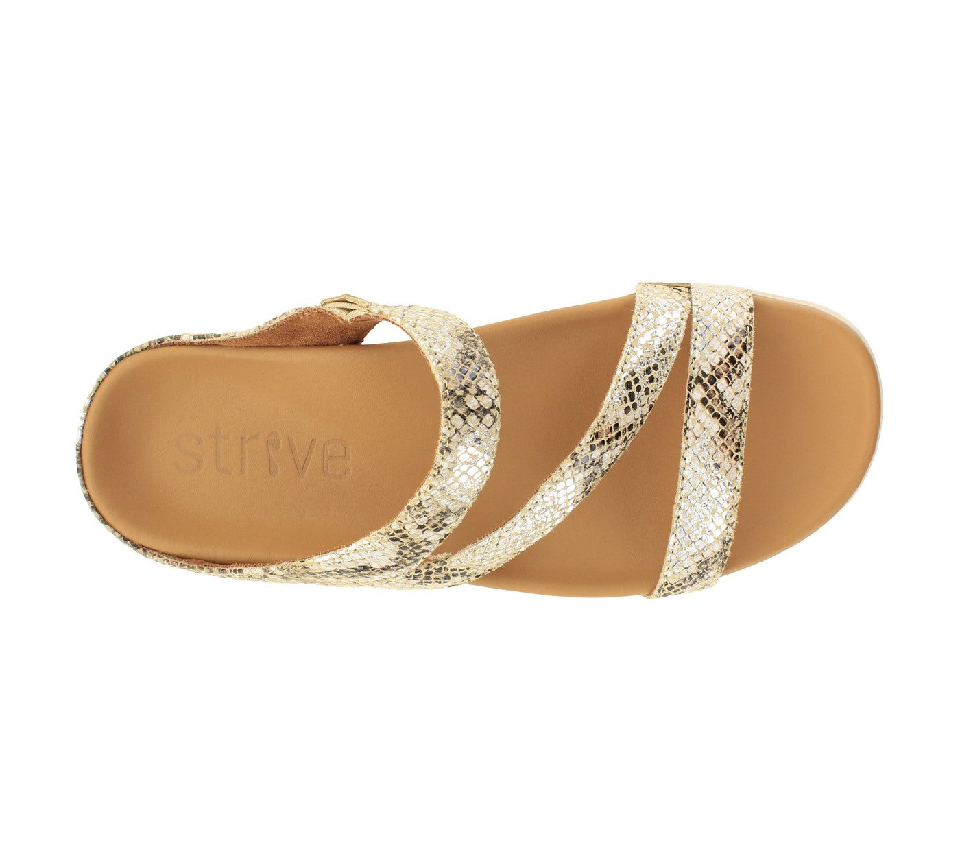 Strive Trio II - Women\'s Strappy Sandal with Arch Support - Snake Glamour - Other